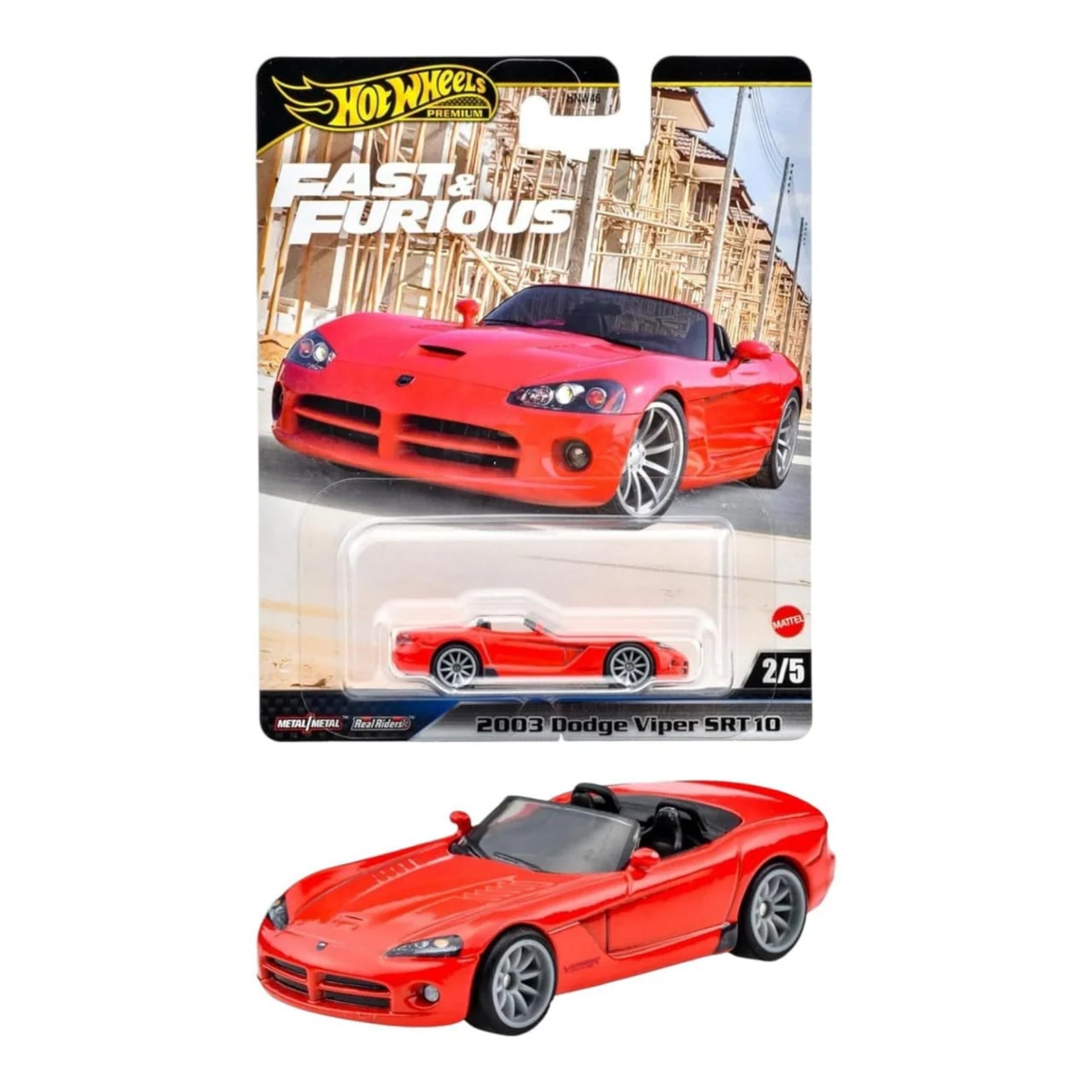 Hot Wheels Fast & Furious X 1:64 Die Cast 2003 Dodge Viper SRT 10 Red