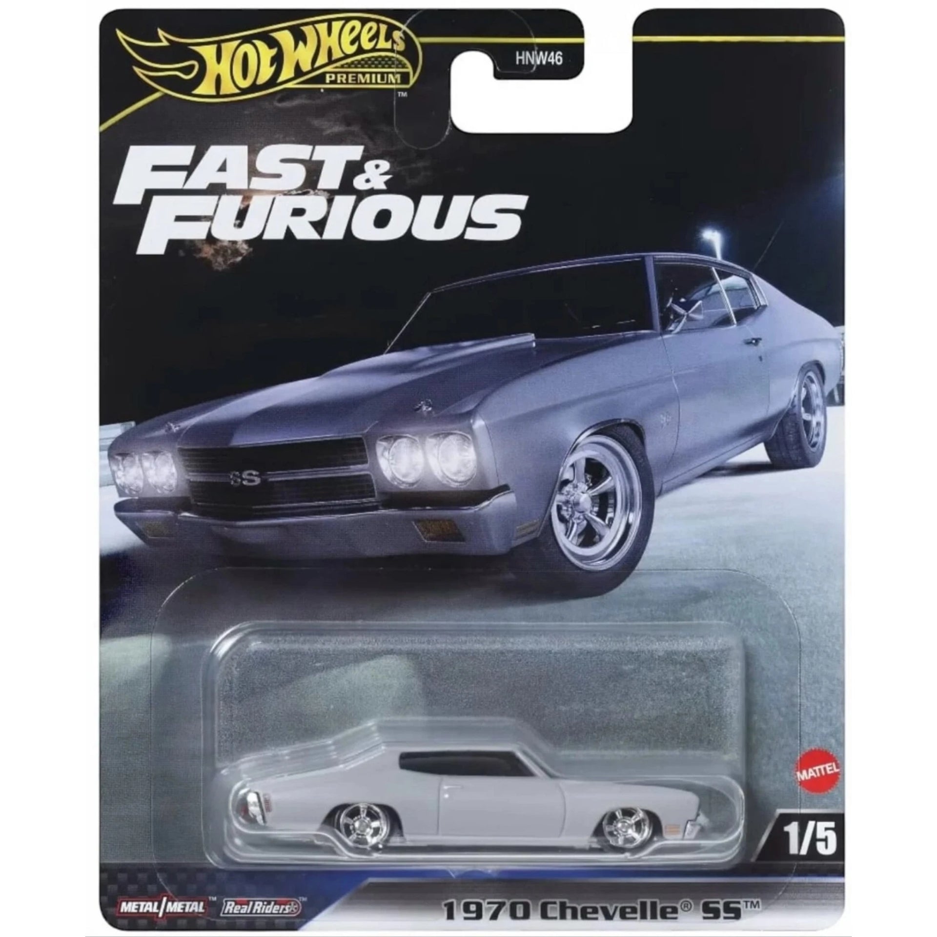 Hot Wheels Fast & Furious X 1:64 Die Cast 1970 Chevelle SS Grey
