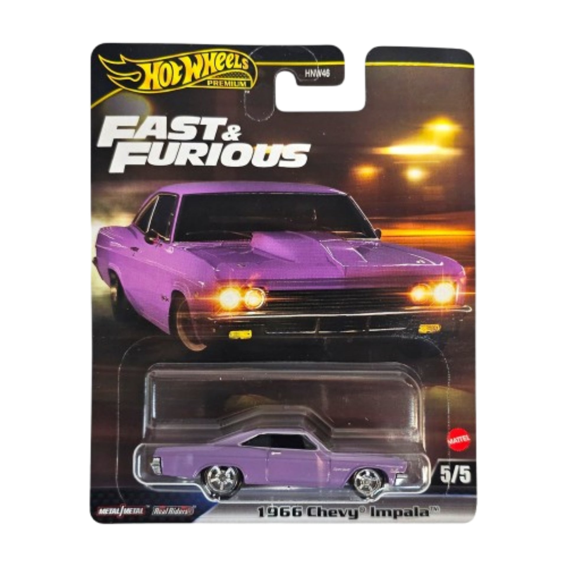 Hot Wheels Fast & Furious X 1:64 Die Cast 1966 Chevy Impala Purple