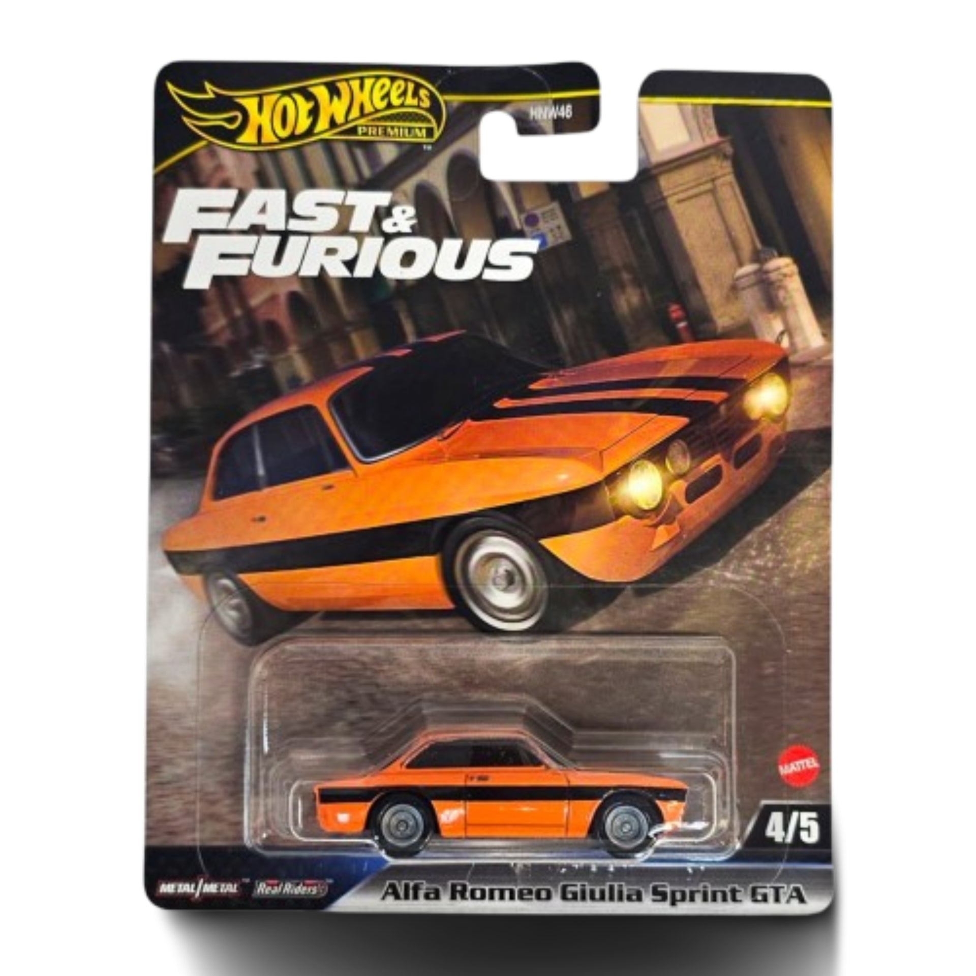 Hot Wheels Fast & Furious X 1:64 Die Cast Alfa Romeo Giulia Sprint GTA Orange