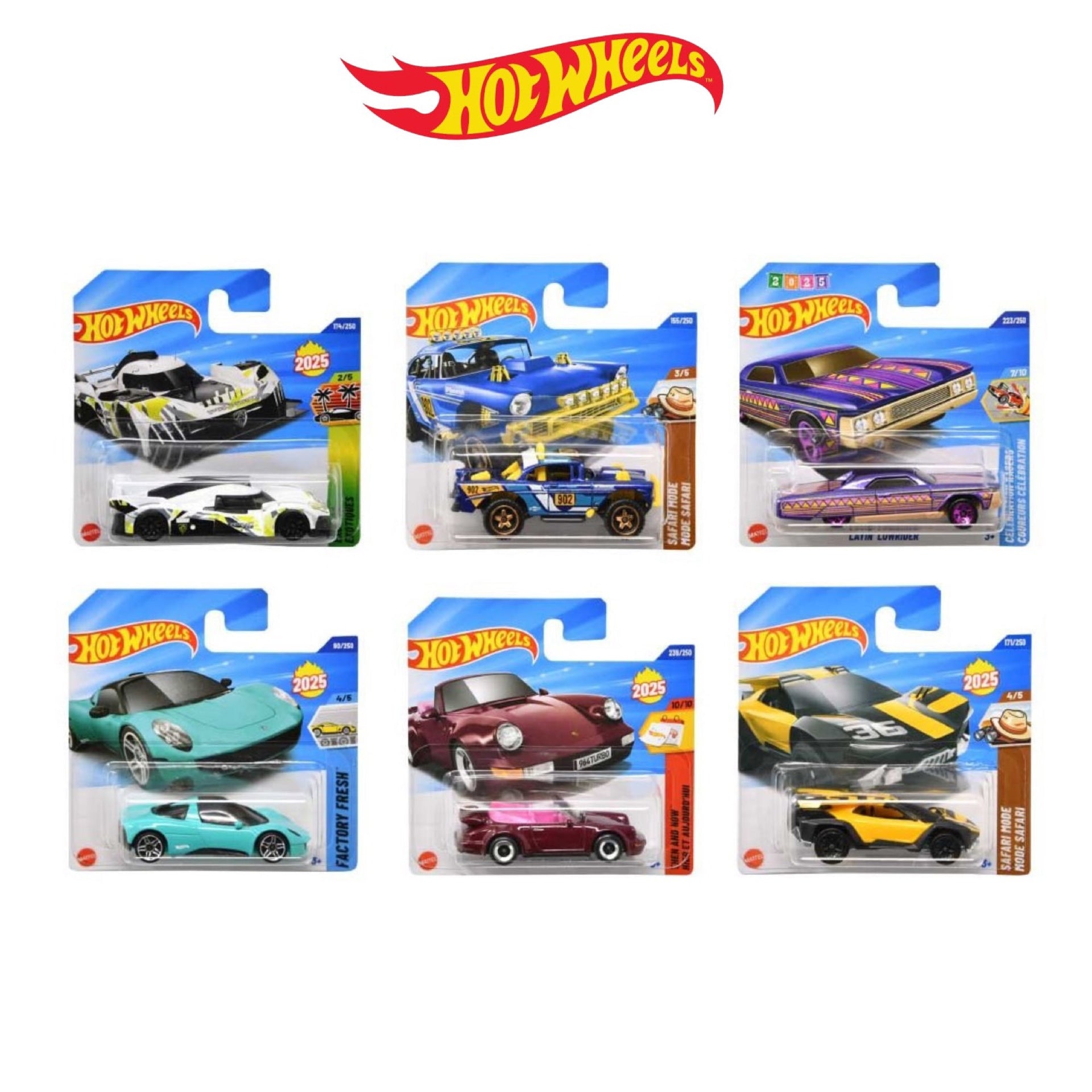 Set of 6 Hot Wheels 1:64 Scale Mystery Random Assortment