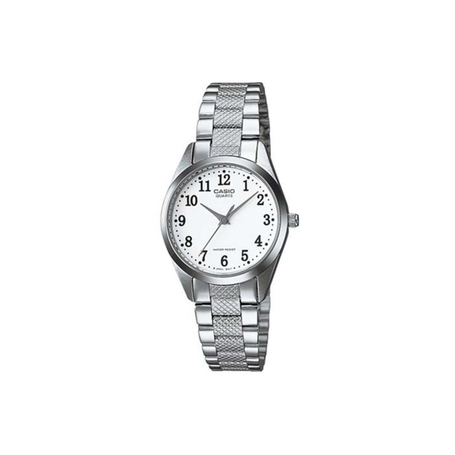 Casio WomenÕs Silver Stainless Steel Analog Watch with White Dial - LTP-1274D-7B
