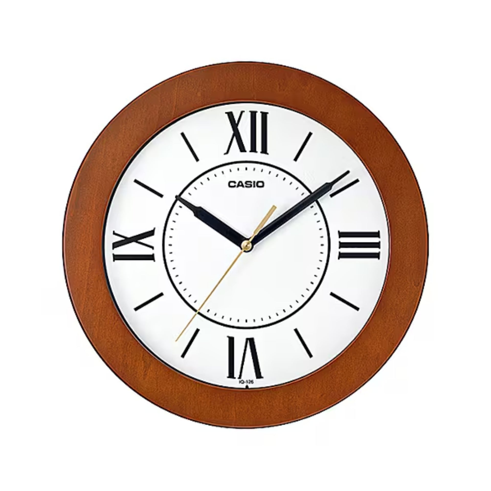 Casio Analog Wall Clock Brown Dial Quiet Sweep - IQ-126-5B