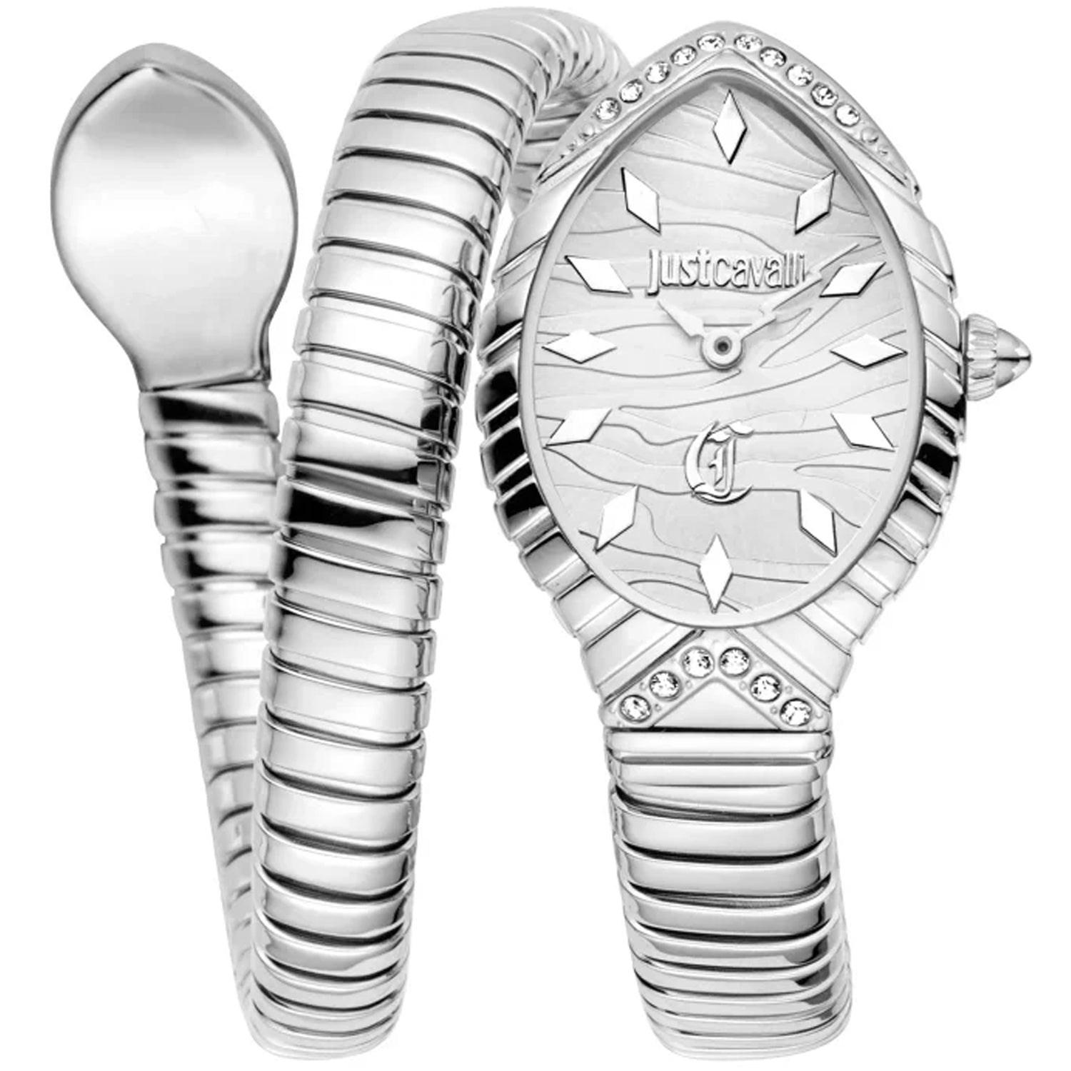 Just Cavalli Women's Unica Snake Silver Dial Watch - JC1L322M0015