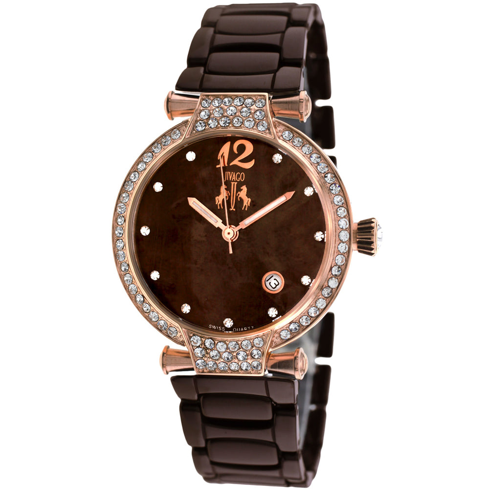 Jivago Women's Bijoux Brown MOP Dial Watch - JV2212