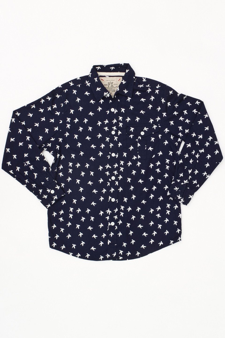 Long Sleeve Printed Woven Shirt