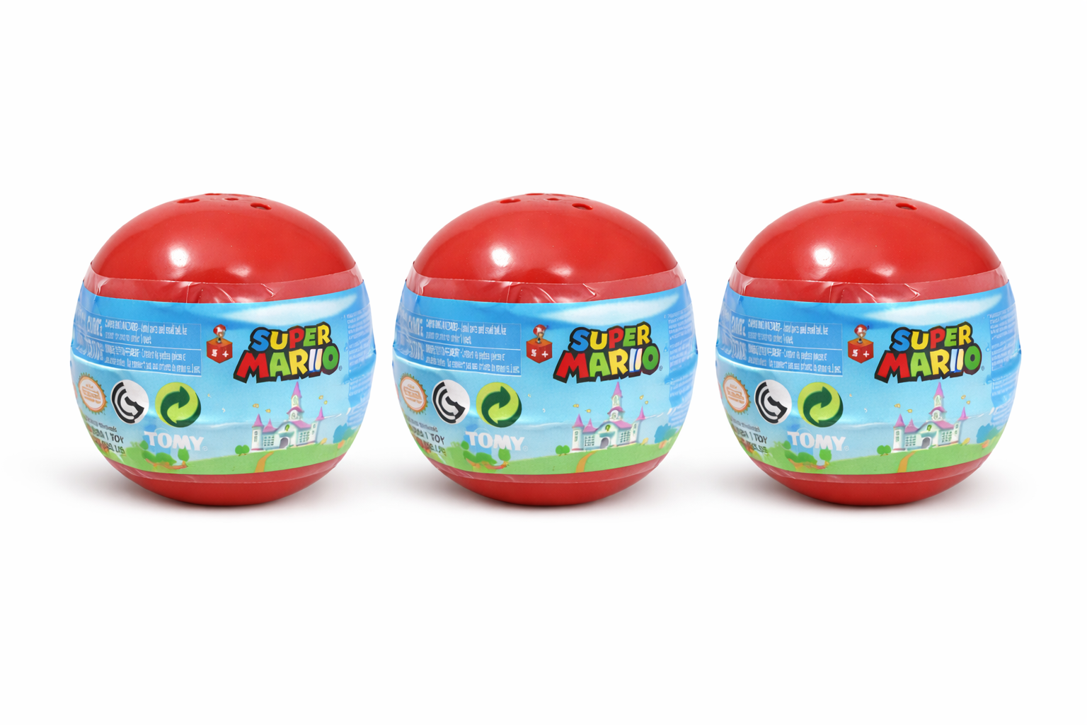 Set of 3 Super Mario Buildable Figures Mystery Collectible with Random Capsules