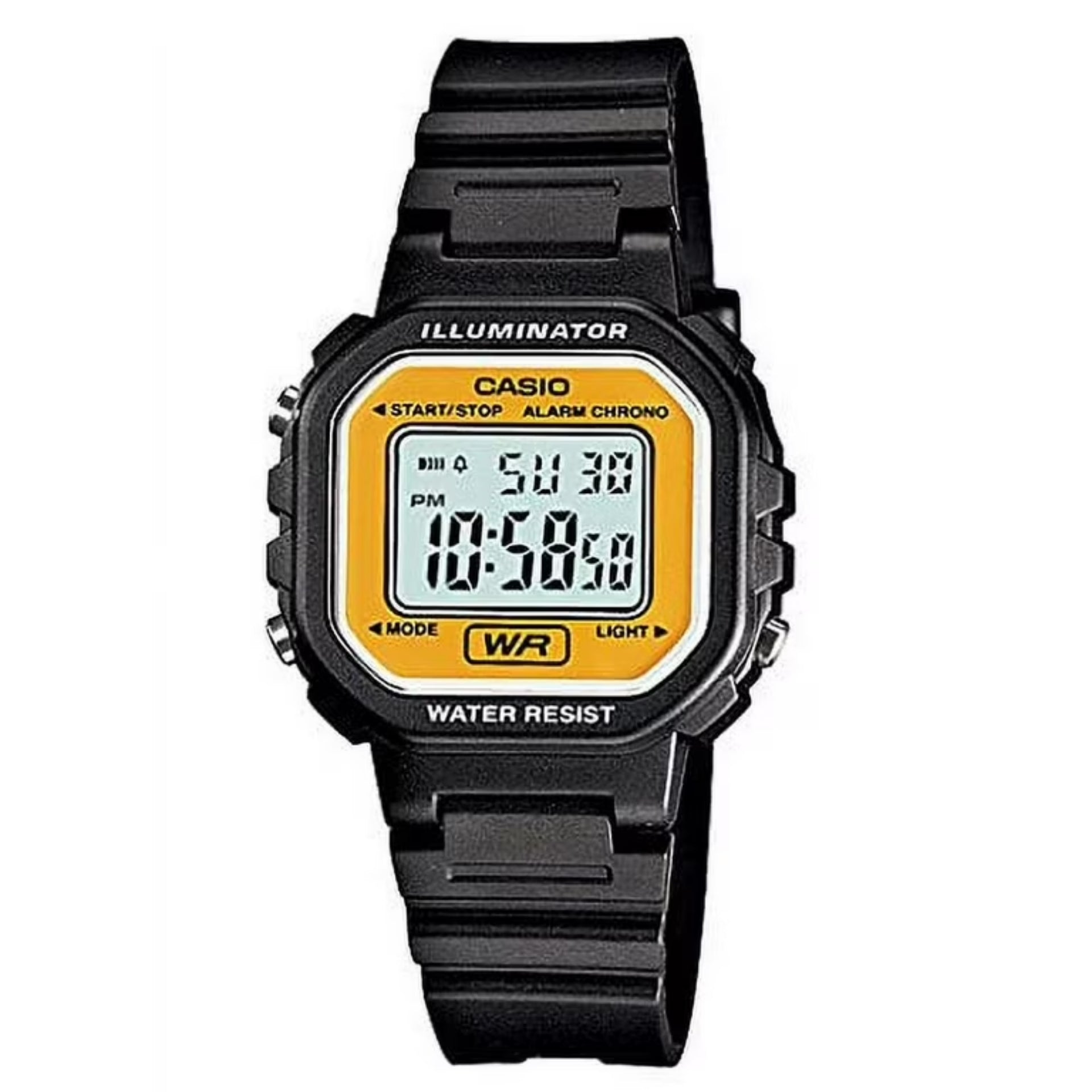Casio Women’s Black Digital Watch with Gold Dial - LA-20WH-9ADF