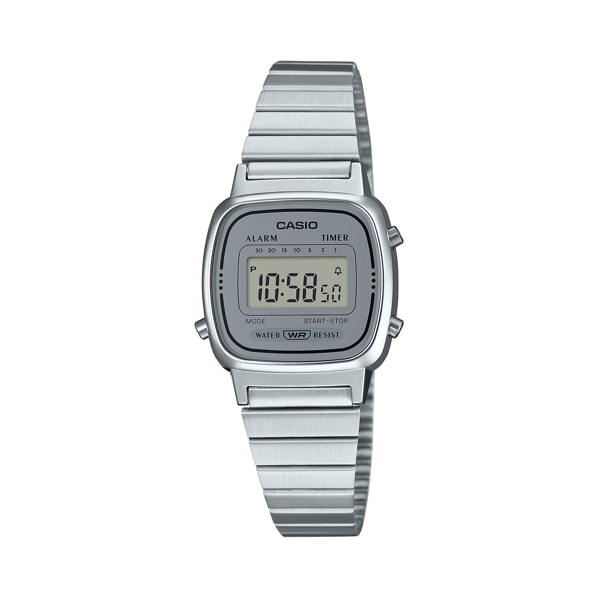 Casio WomenÕs Silver Digital Dial Stainless Steel Bracelet Watch - Casio_LA_670WA_7D