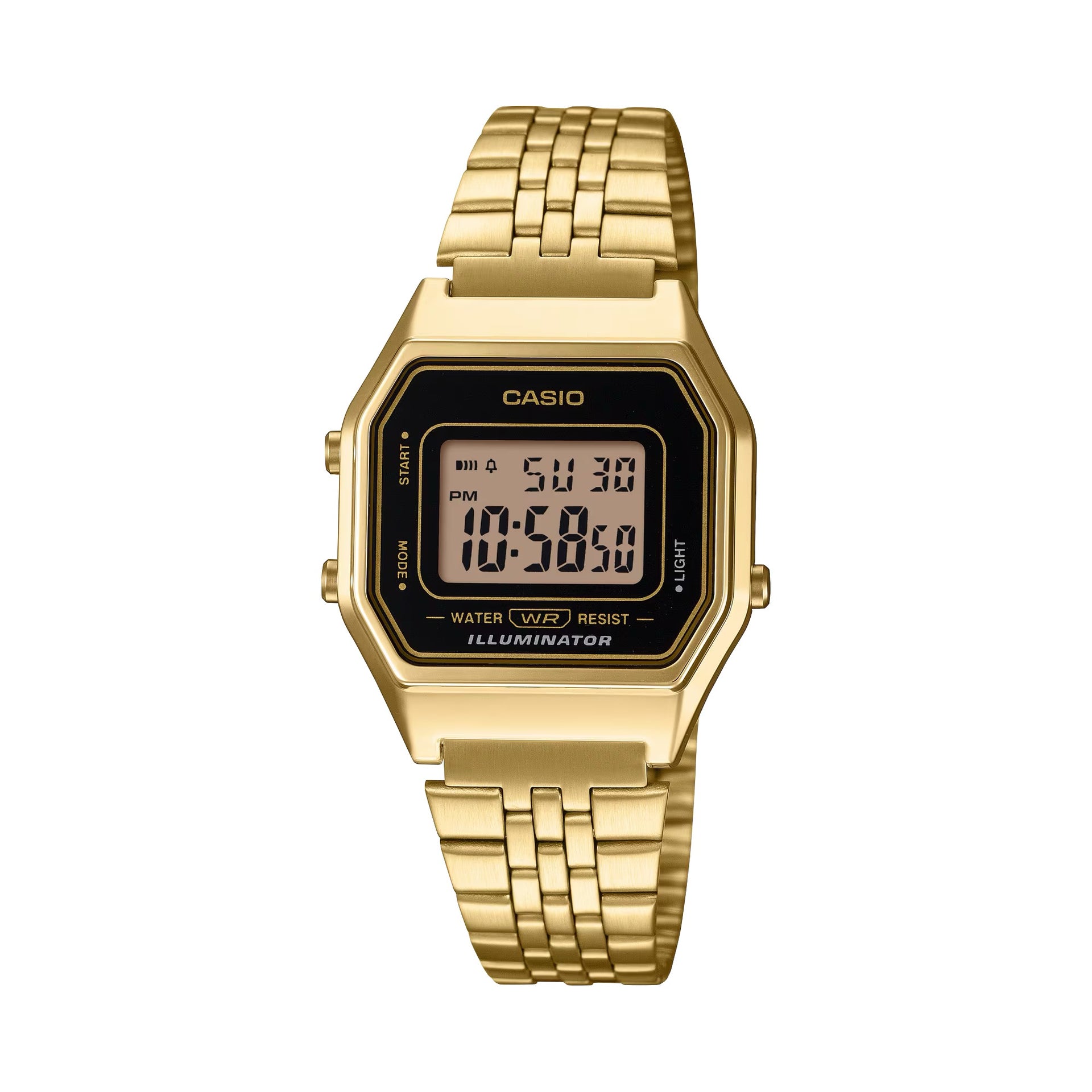 Casio WomenÕs Gold Digital Watch with Black Face - LA-680WGA-1DF