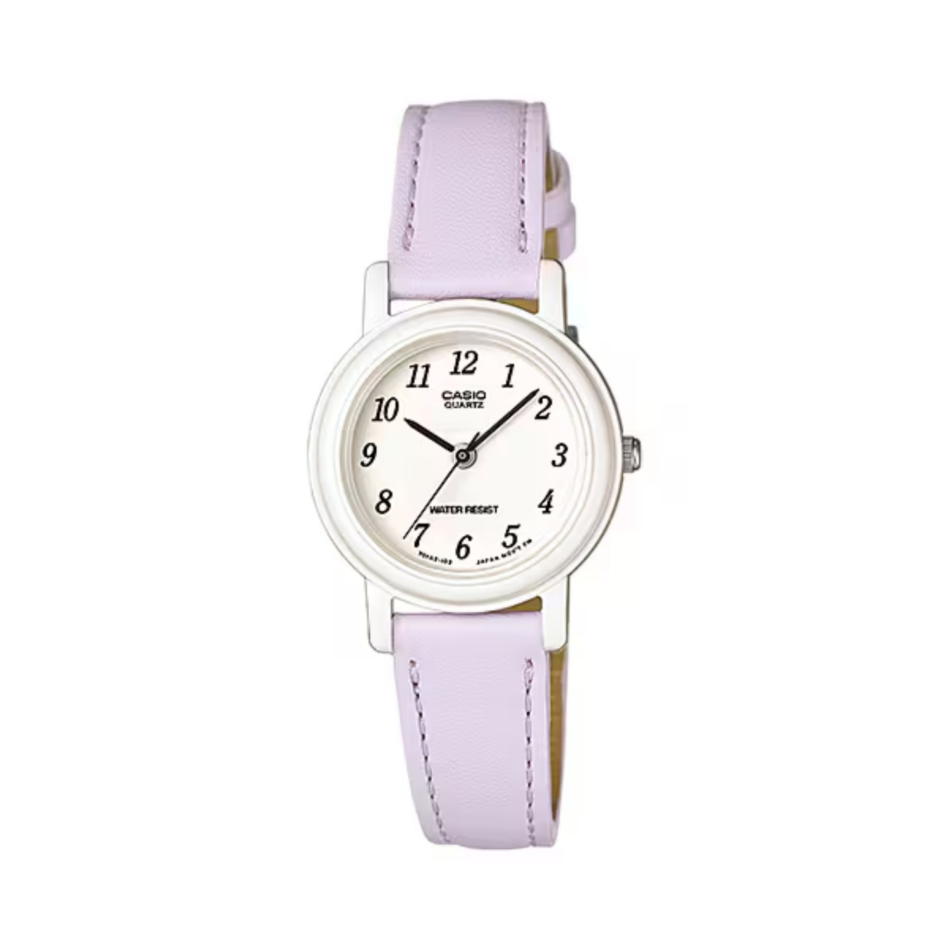 Casio WomenÕs White Dial Pink Leather Strap Watch - LQ-139L-6B