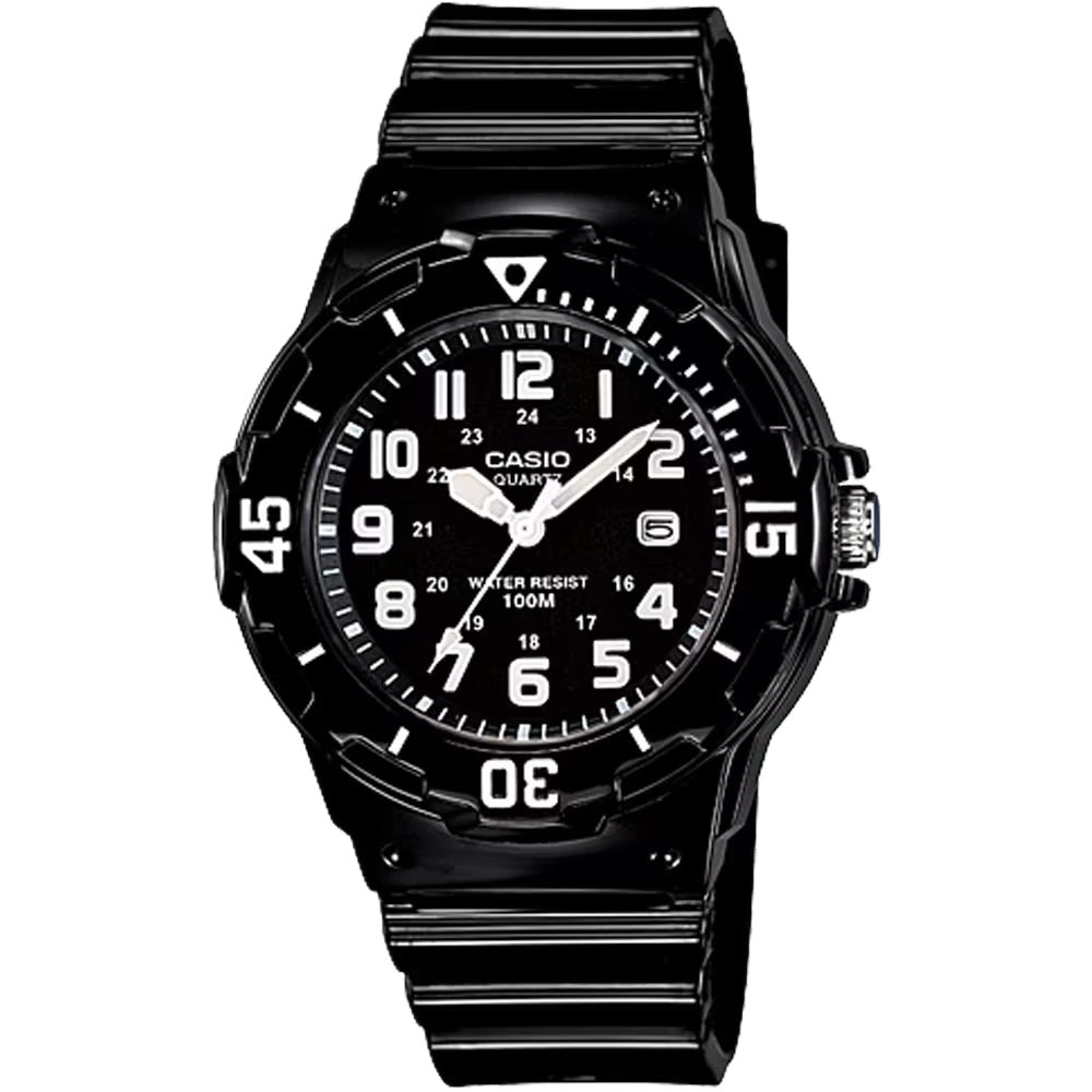Casio Women's Water-Resistant Analog Watch with Black Dial - LRW-200H-1BV
