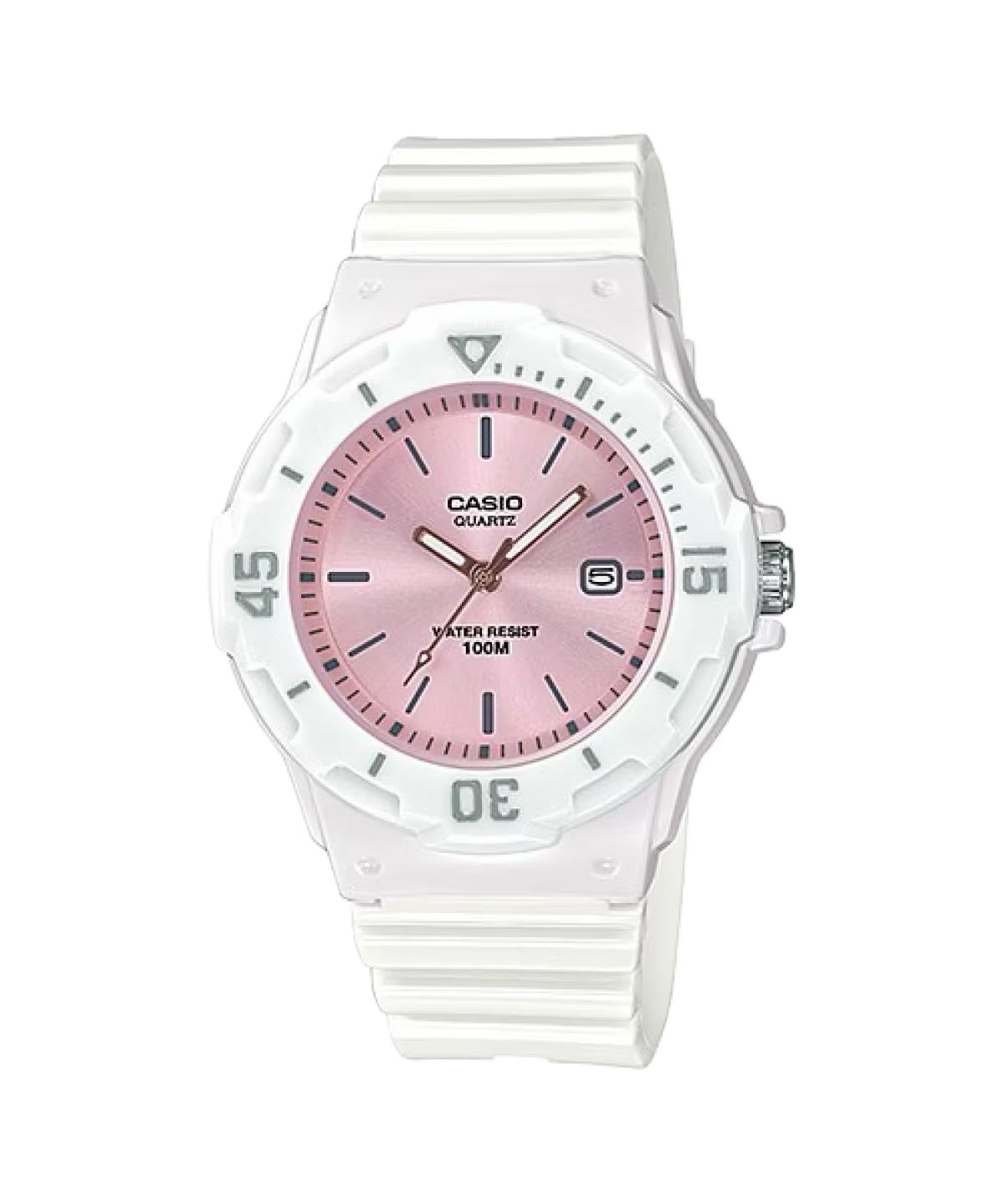 Casio Women's Water-Resistant Analog Watch with Rose Gold Accents - LRW-200H-4E3VCF