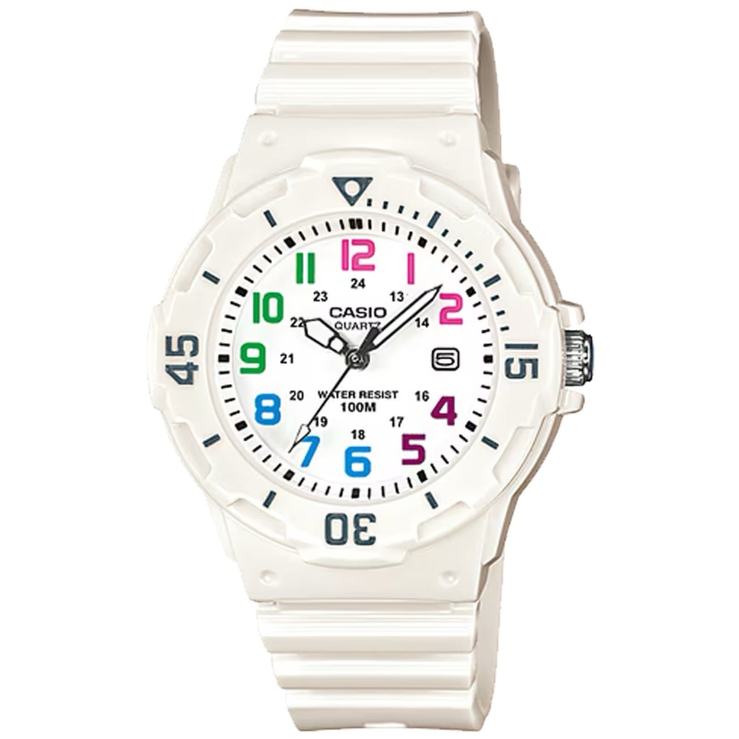 Casio WomenÕs White Dive-Style Analog Watch with Multicolor Dial - LRW-200H-7BV