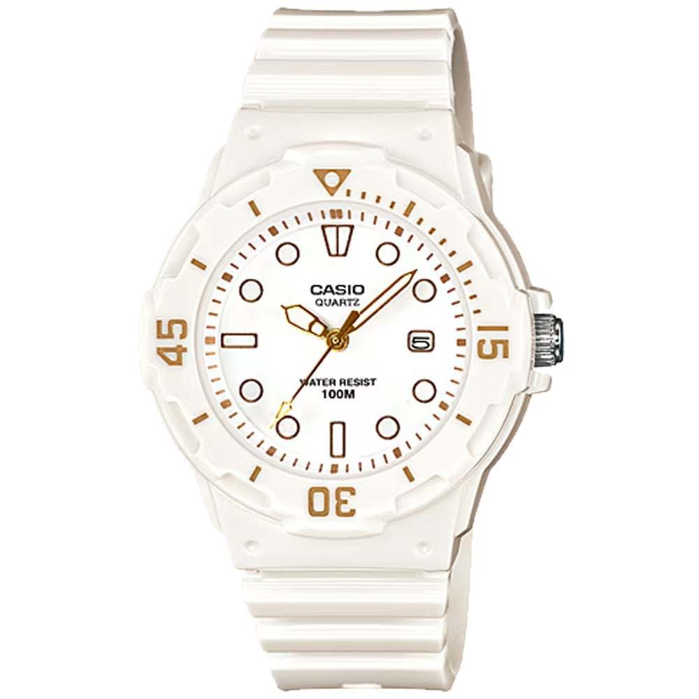 Casio Women's Water-Resistant Analog Watch with White Dial - LRW-200H-7E2V