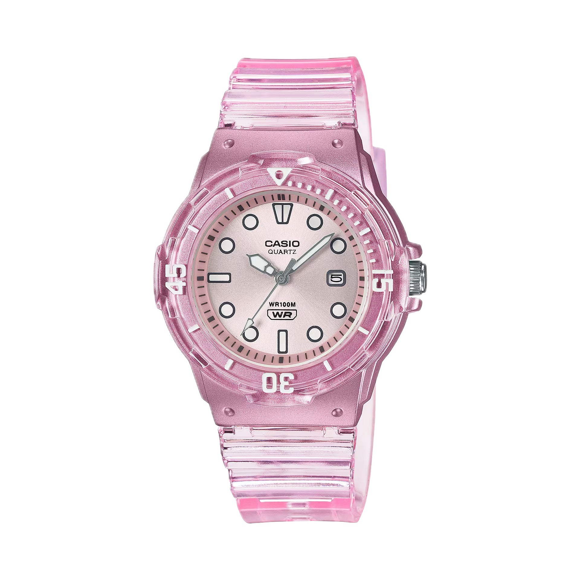 Casio Women's Transparent Pink Water-Resistant Watch - LRW-200HS-4EVCF