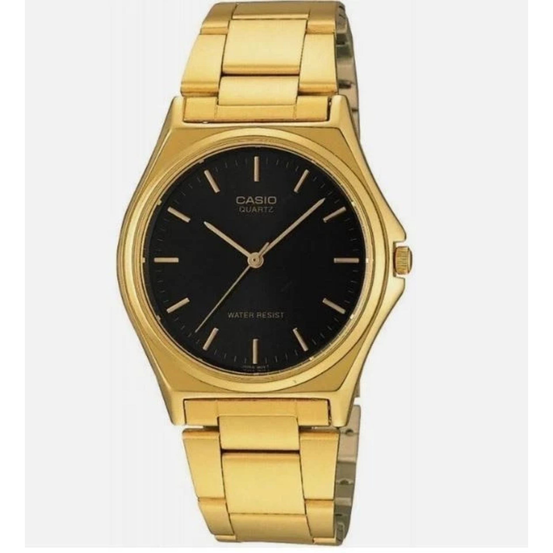 Casio WomenÕs Black Dial Analog Watch with Gold Bracelet - LTP-1130N-1A