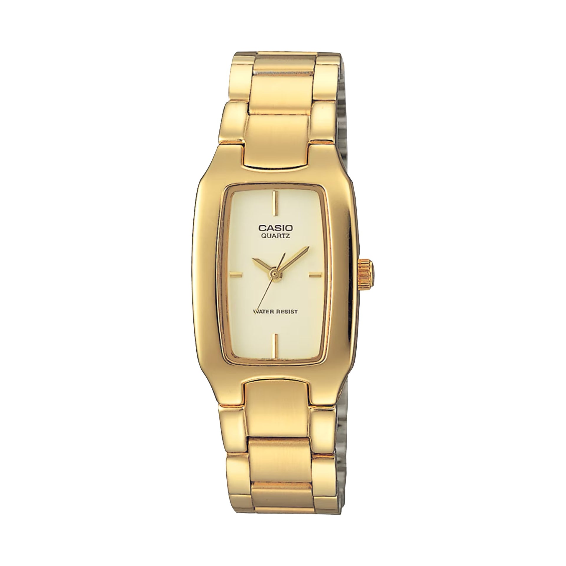 Casio WomenÕs Gold Stainless Steel Watch with Champagne Rectangular Dial - LTP-1165N-9C