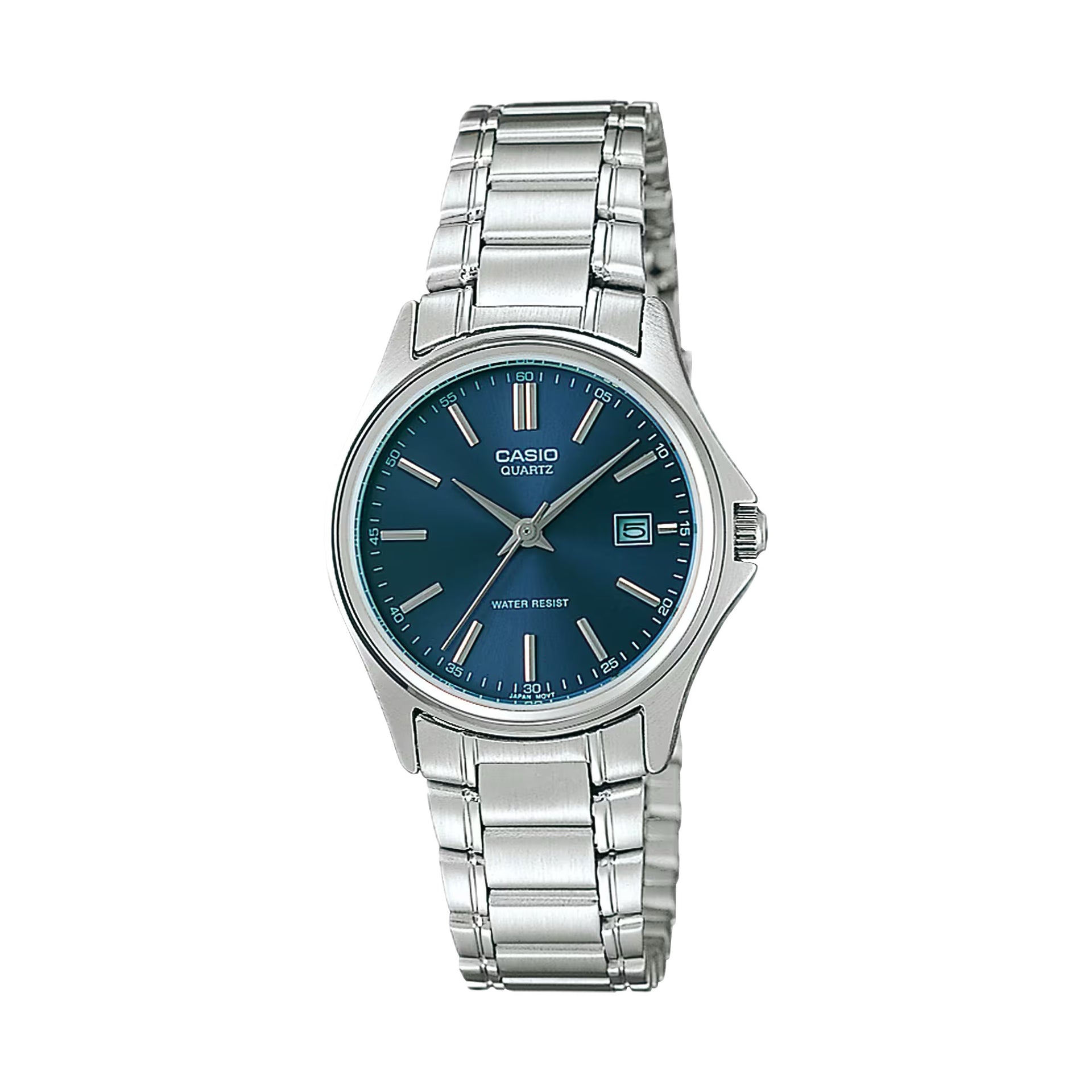 Casio WomenÕs Blue Dial Stainless Steel Bracelet Watch - LTP-1183A-2A