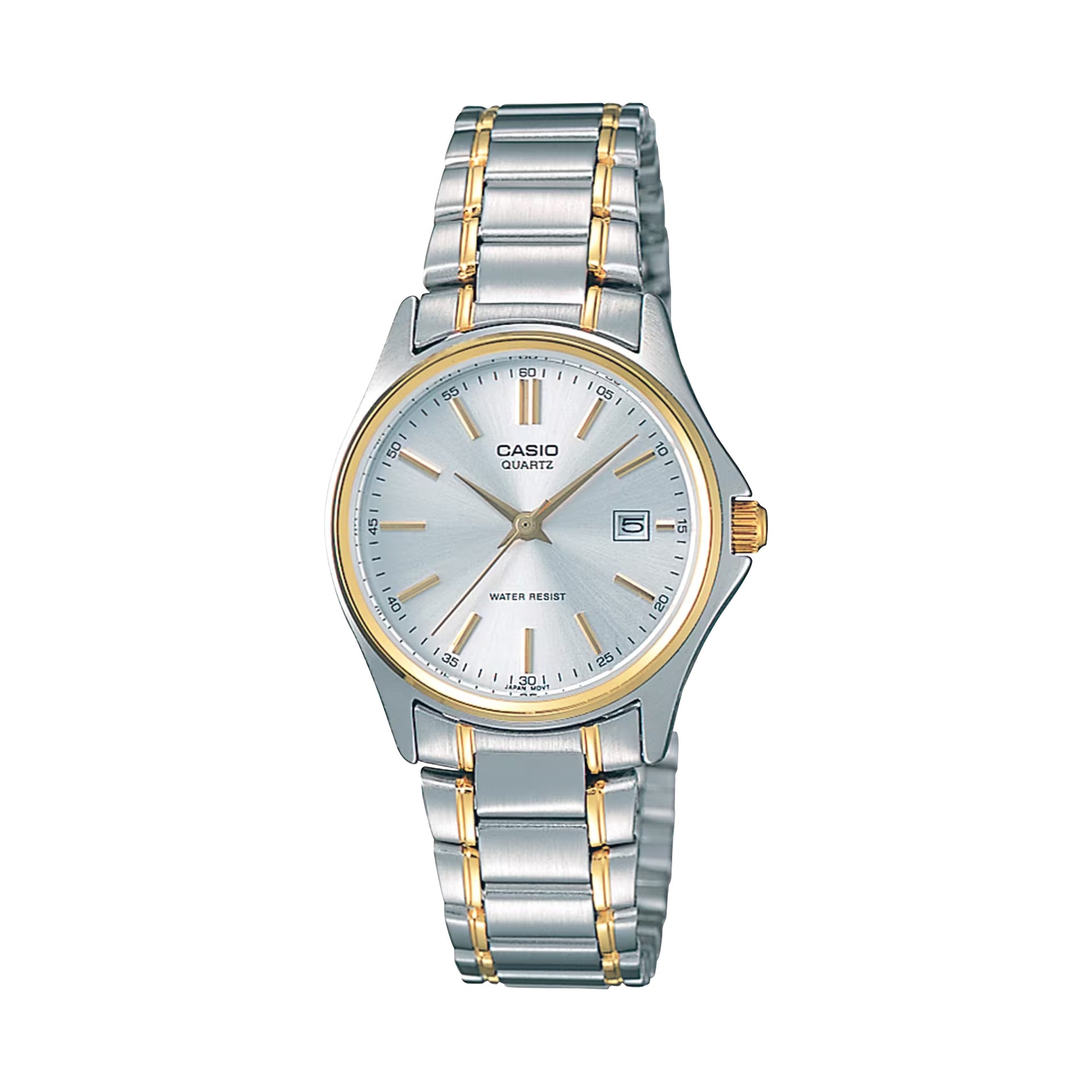 Casio Women’s Gold Analog Watch Silver Dial Steel Bracelet - LTP-1183G-7A