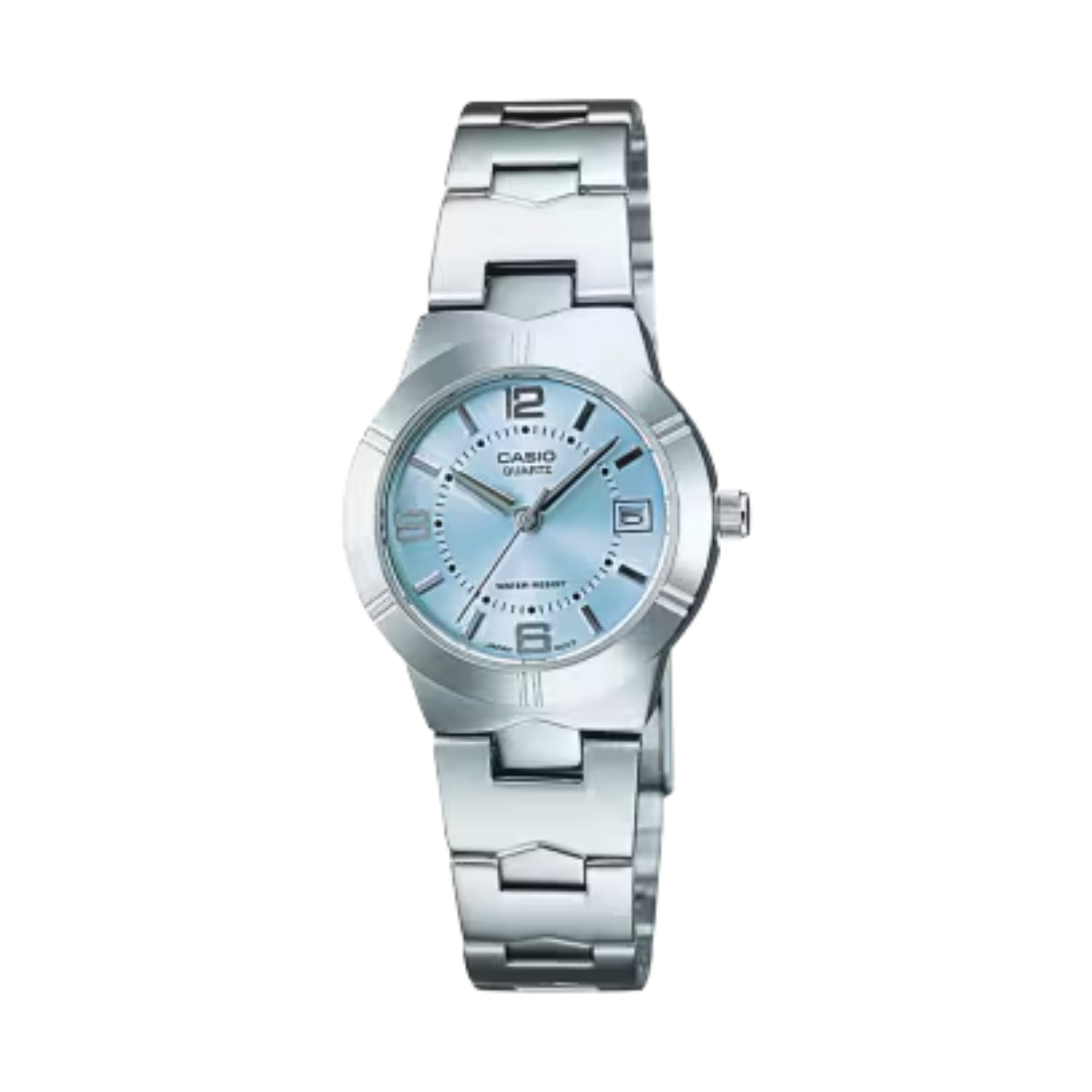 Casio WomenÕs Light Blue Dial Analog Watch with Stainless Steel Bracelet - LTP-1241D-2A2D