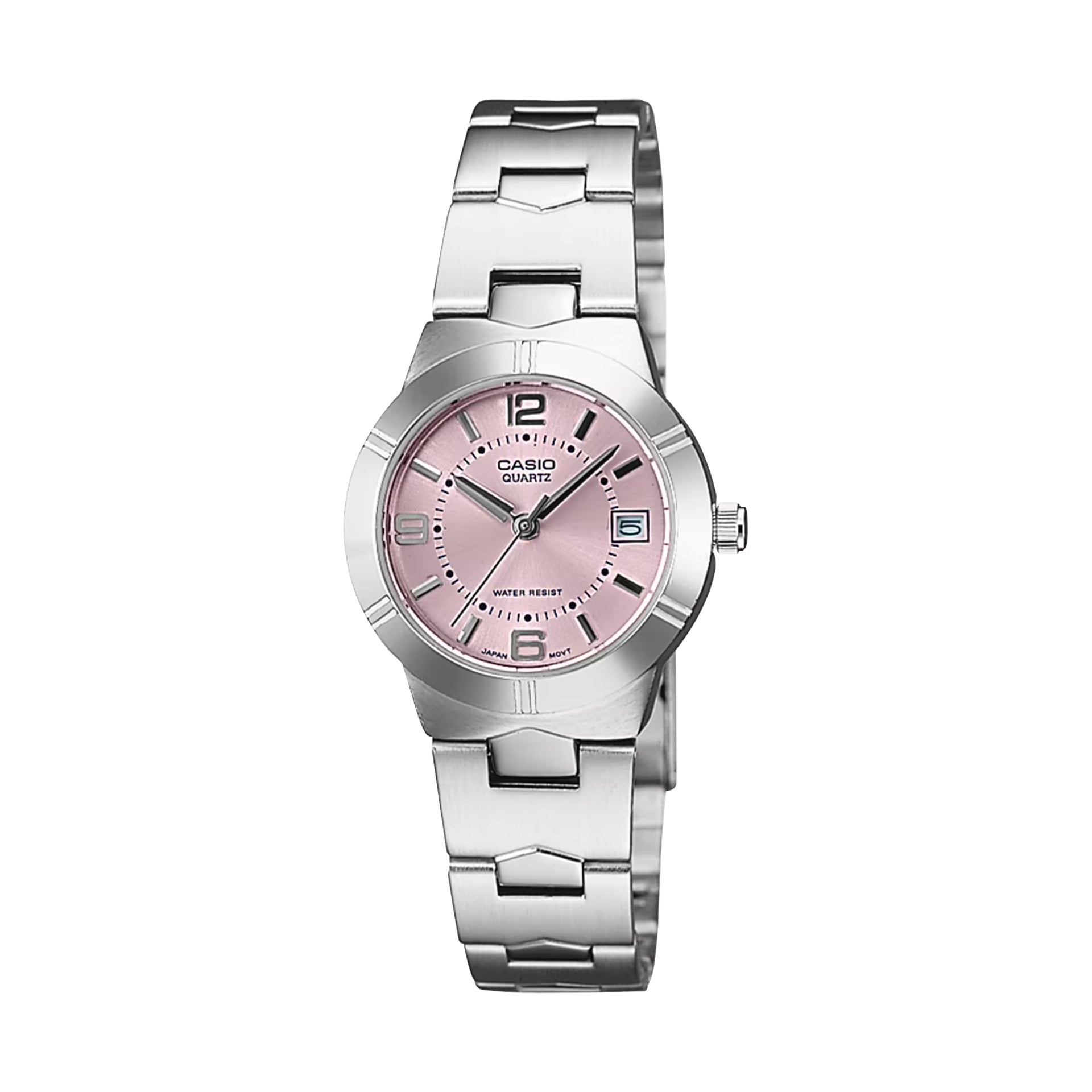 Casio Women’s Pink Dial Analog Watch with Stainless Steel Bracelet - LTP-1241D-4A