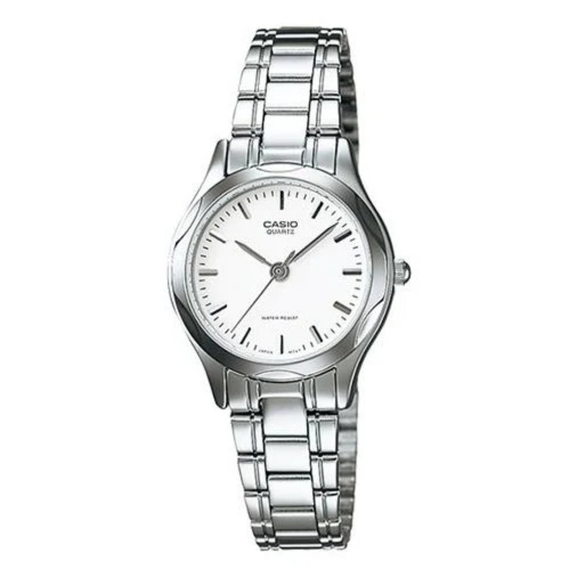Casio WomenÕs White Dial Watch with Stainless Steel Bracelet - LTP-1275D-7A
