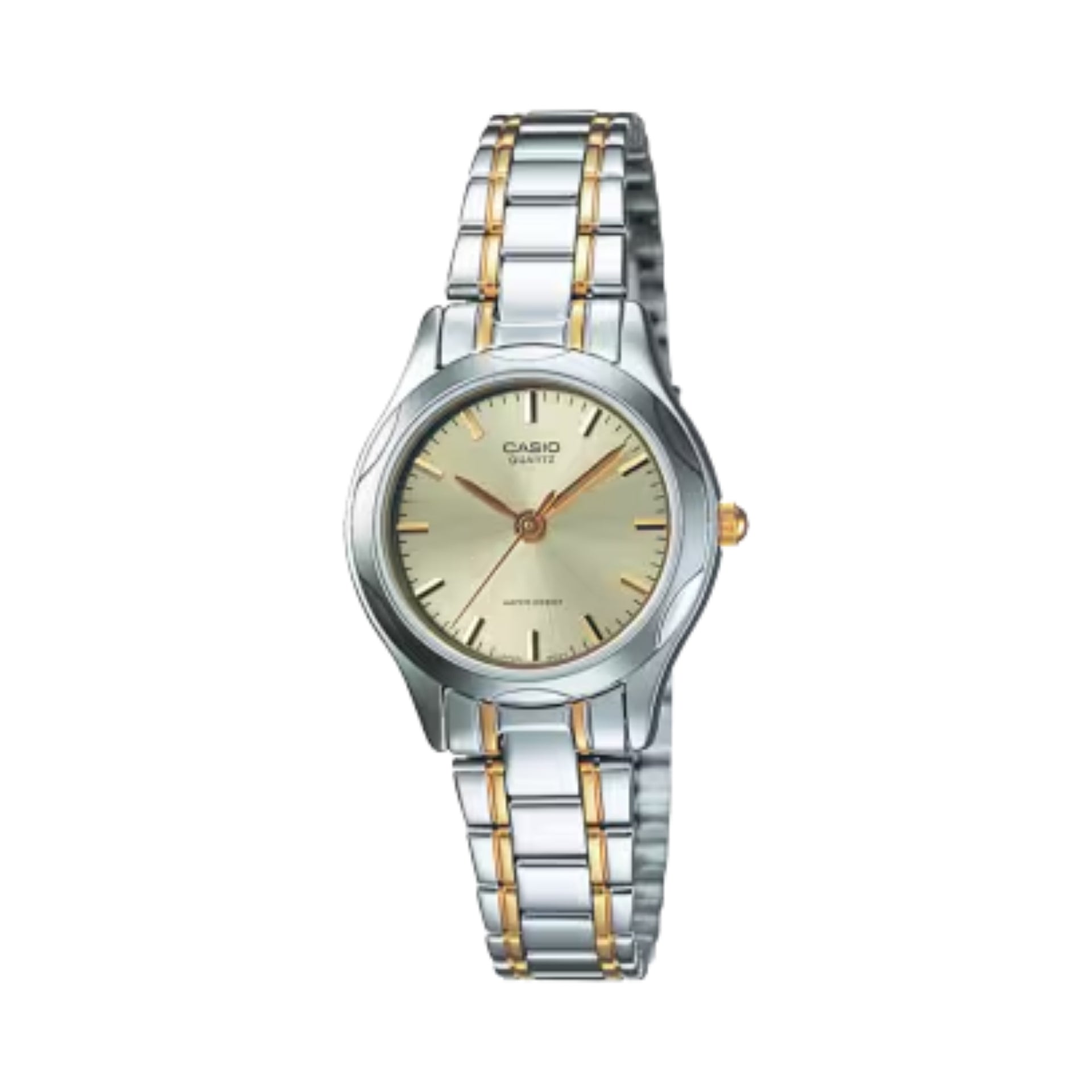 Casio WomenÕs Two-Tone Stainless Steel Bracelet Analog Watch Champagne Dial - LTP-1275SG-9A