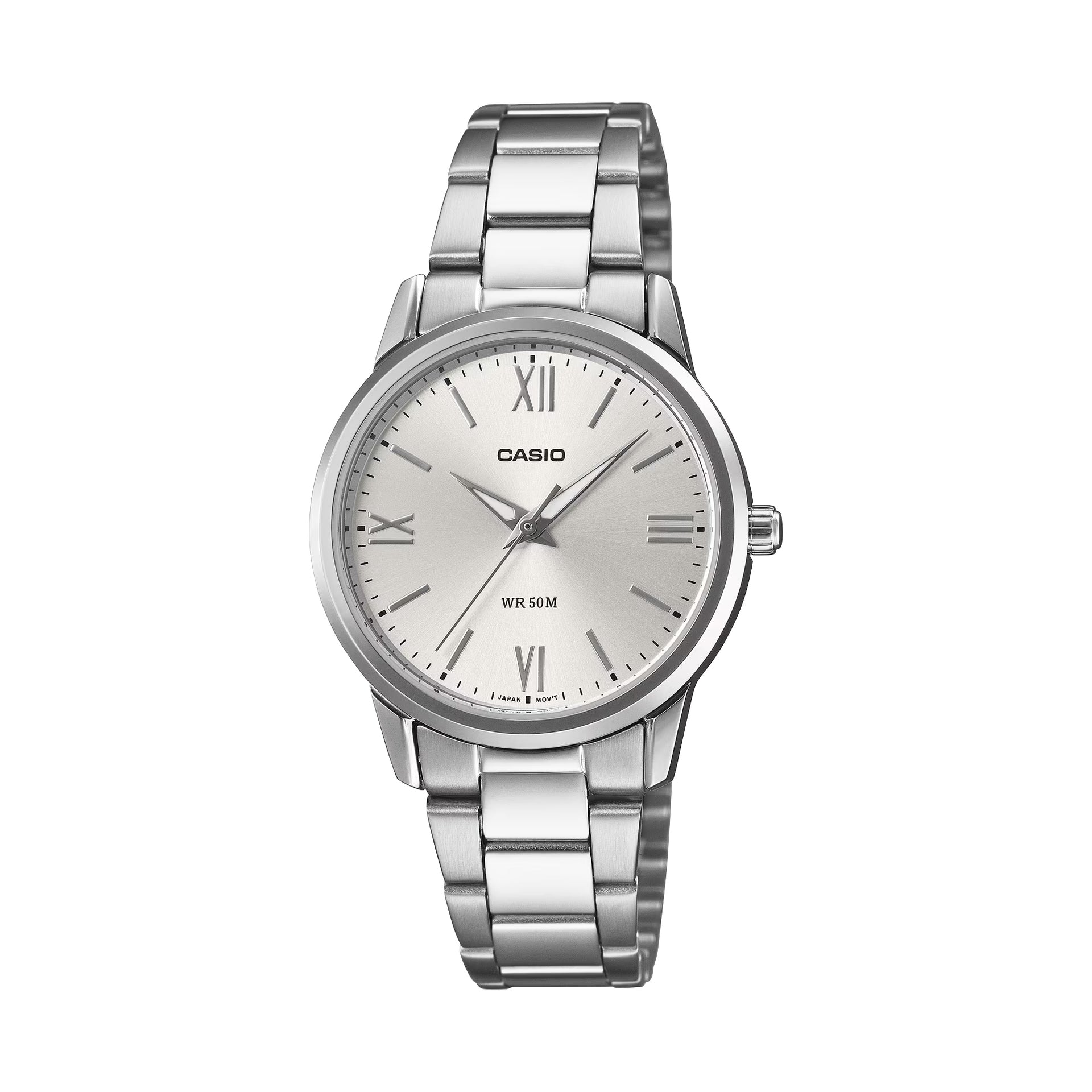 Casio Women’s Silver Dial Stainless Steel Analog Dress Watch - LTP-1303DD-7AVDF