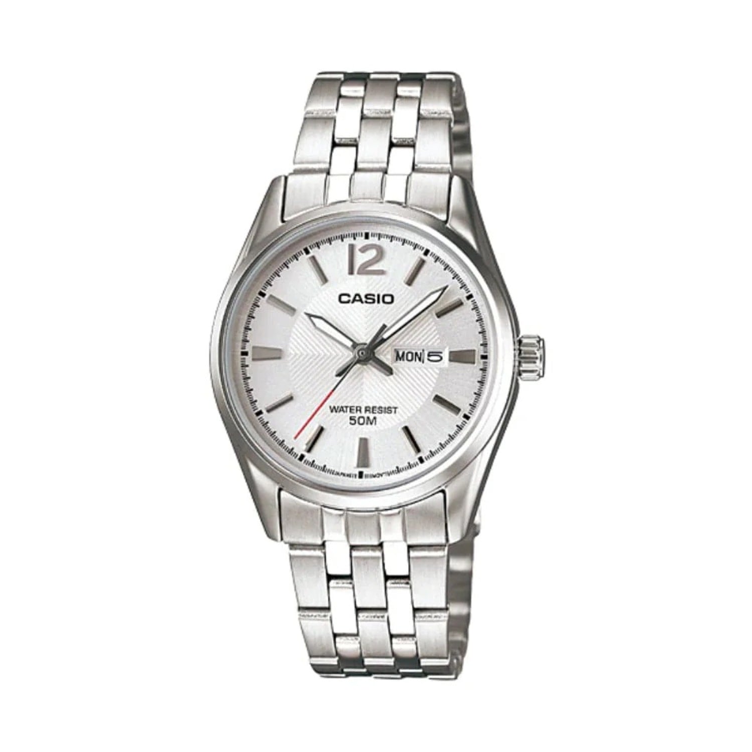 Casio WomenÕs Silver Dial Stainless Steel Bracelet Watch - LTP-1335D-7AVDF