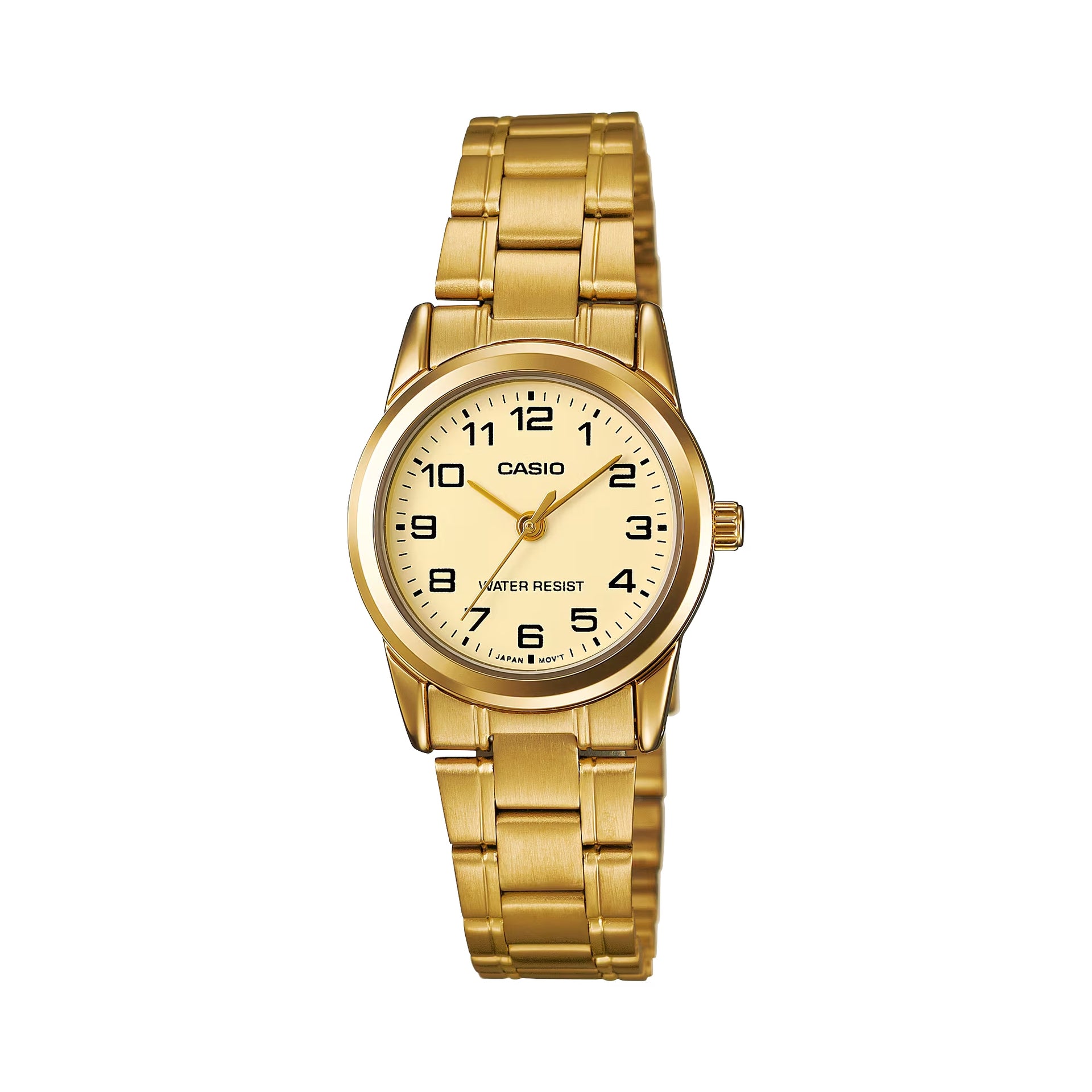Casio Women’s Gold Stainless Steel Watch With Champagne Face - LTP-V001G-9B