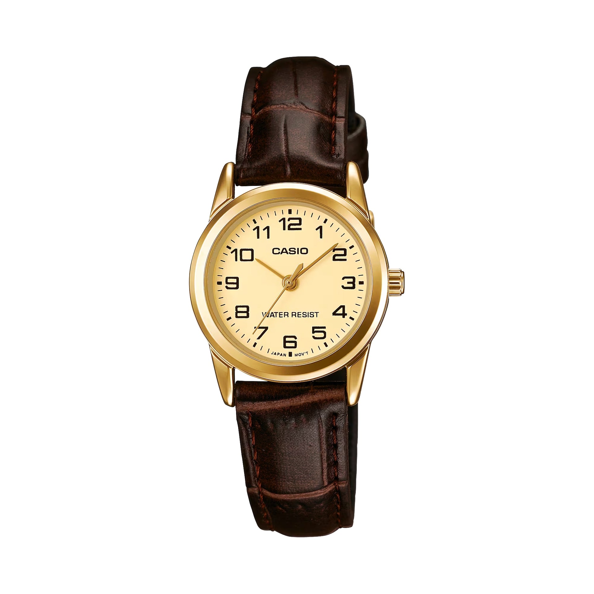 Casio Women’s Classic Analog Watch With Brown Leather Strap - LTP-V001GL-9B