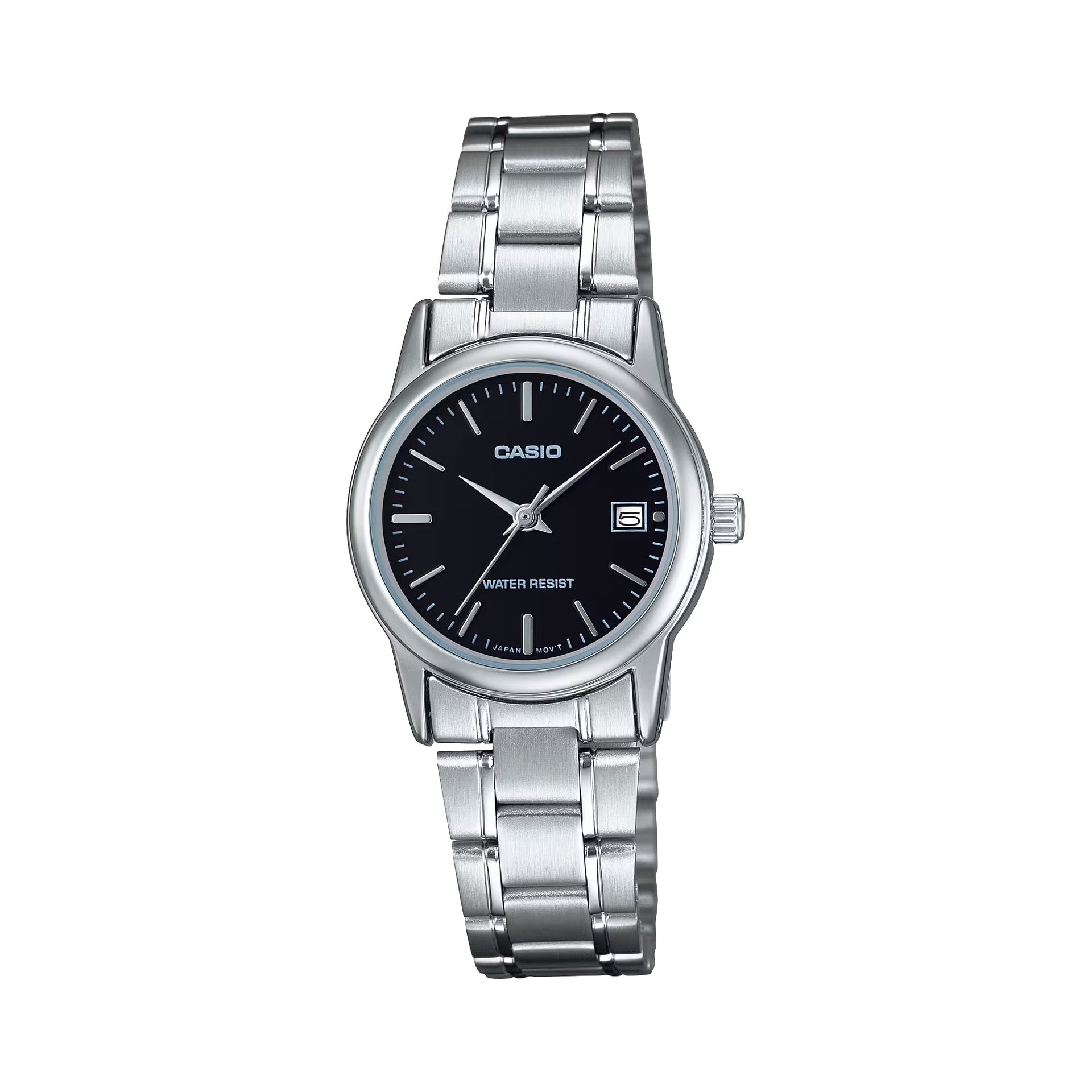 Casio WomenÕs Analog Watch with Black Dial and Steel Bracelet - LTP-V002D-1A