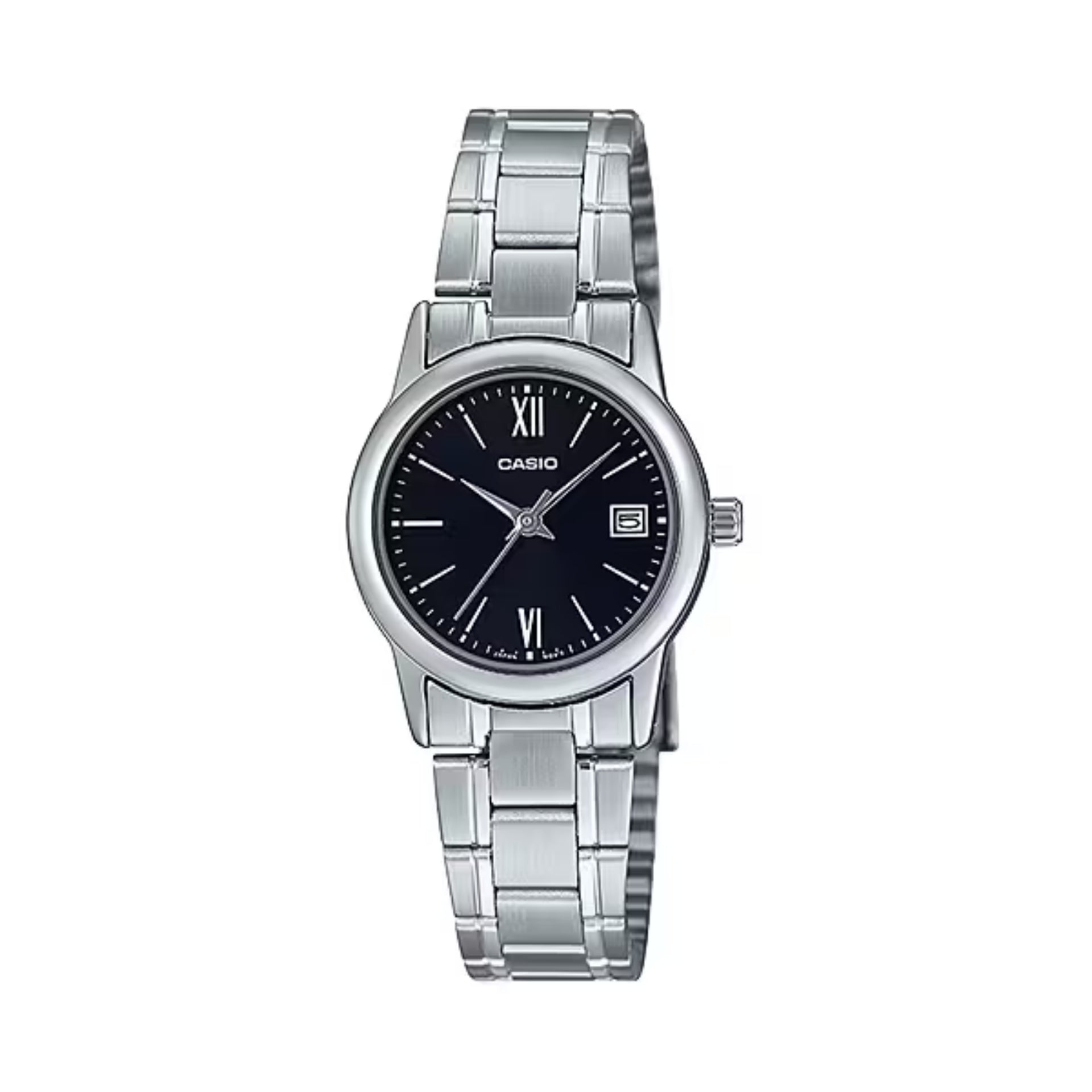 Casio WomenÕs Black Dial Analog Watch with Steel Bracelet - LTP-V002D-1B3UDF