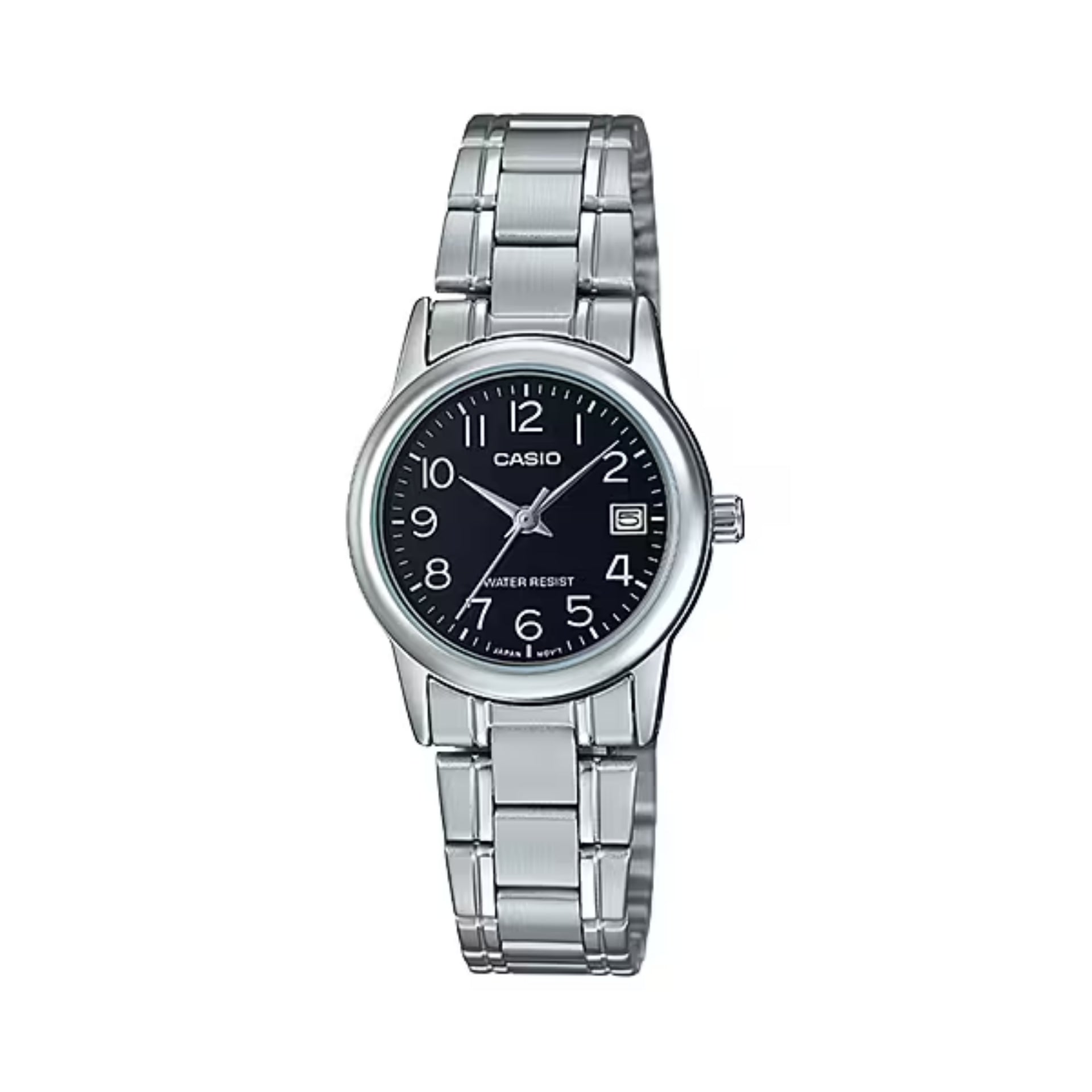 Casio WomenÕs Analog Watch Black Dial Steel Bracelet - LTP-V002D-1BUDF