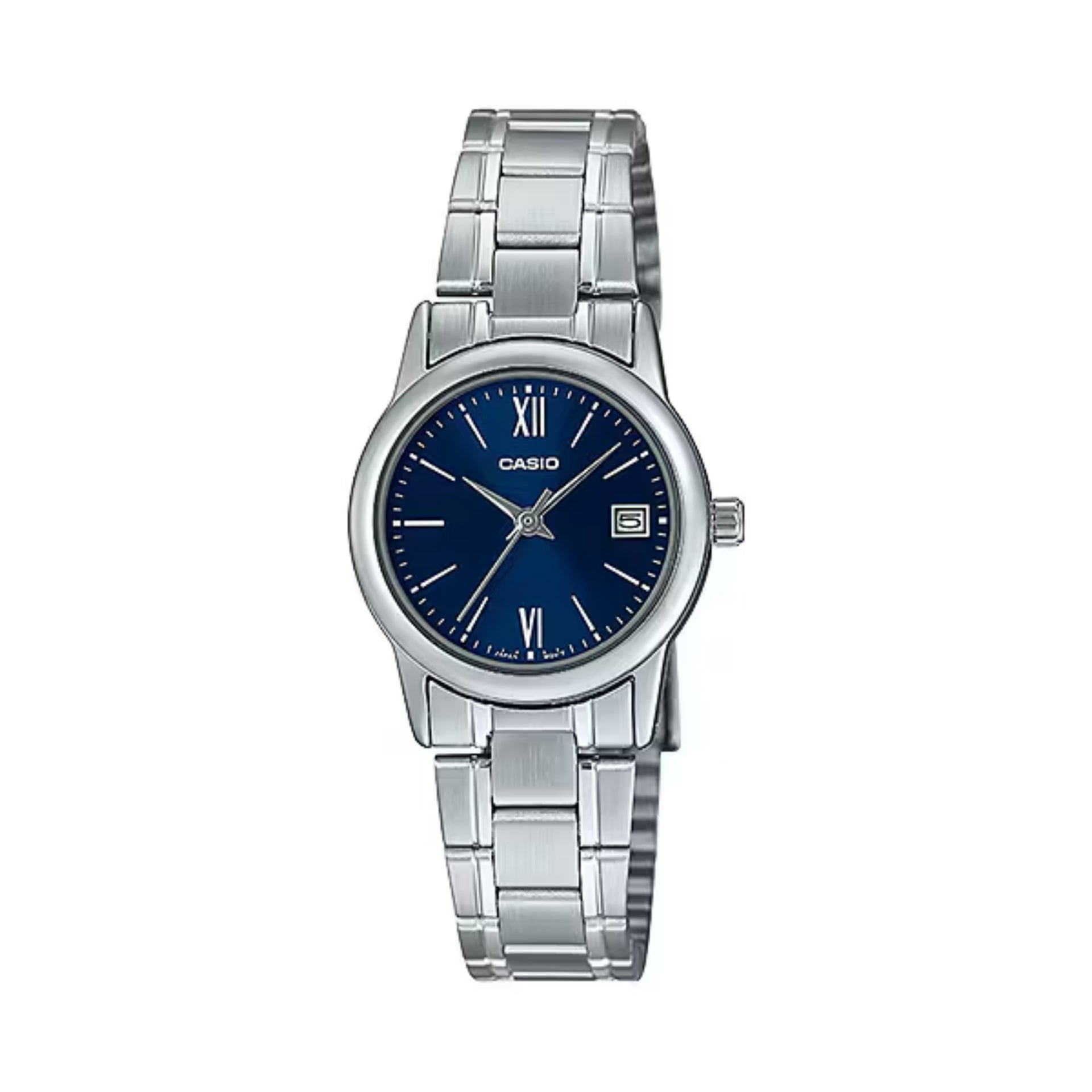 Casio WomenÕs Blue Dial Stainless Steel Date Watch - LTP-V002D-2B3UDF