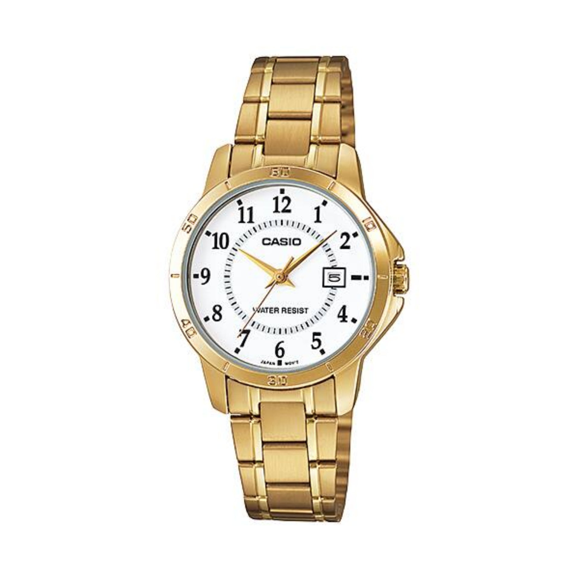 Casio WomenÕs Gold Stainless Steel Analog Watch White Dial - LTP-V004G-7BUDF
