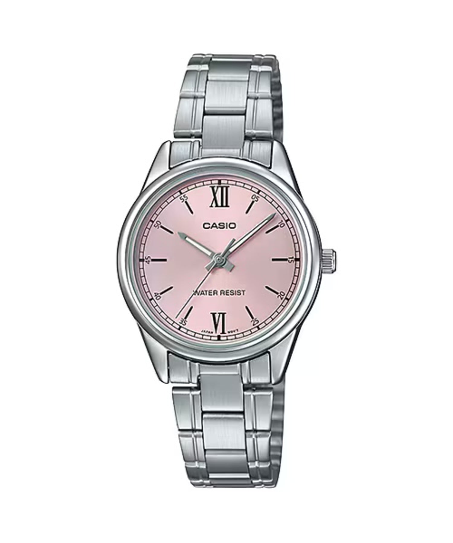 Casio WomenÕs Pink Dial Stainless Steel Bracelet Watch - LTP-V005D-4B2UDF