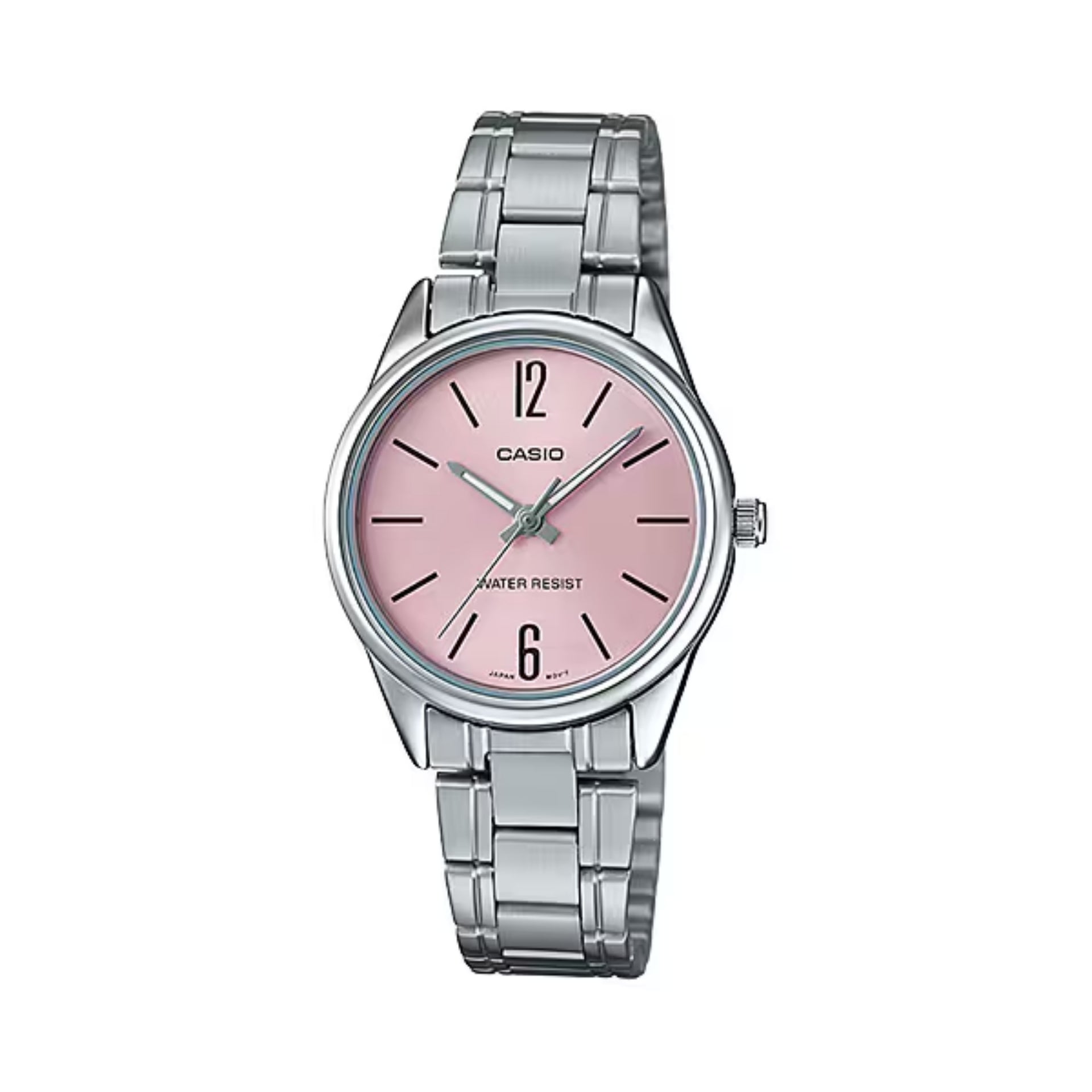 Casio WomenÕs Pink Dial Analog Watch with Stainless Steel Bracelet - LTP-V005D-4BUDF