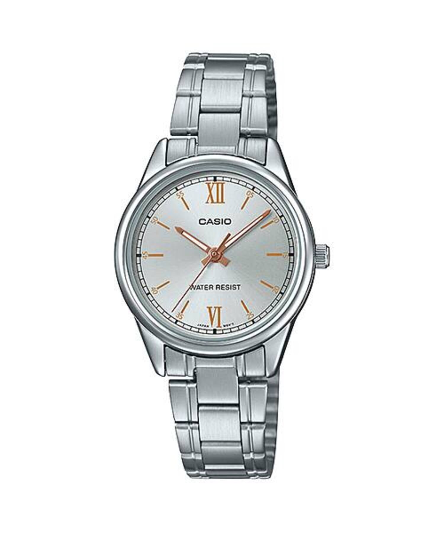 Casio WomenÕs Silver Dial Stainless Steel Bracelet Watch - LTP-V005D-7B2UDF