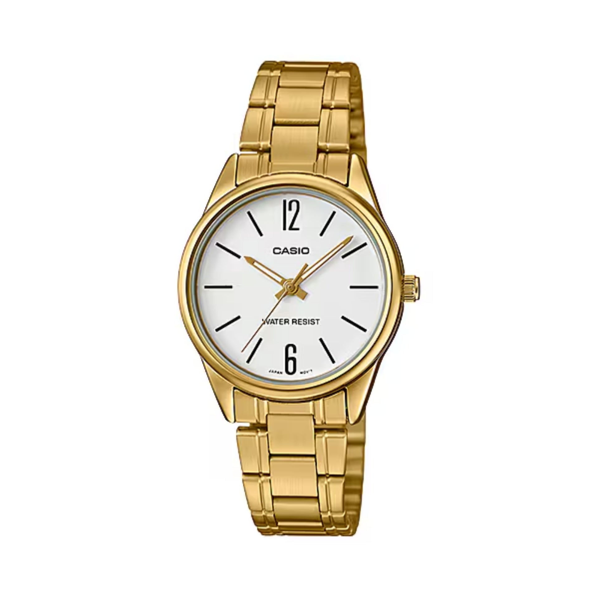 Casio WomenÕs Gold Analog Watch White Dial Steel Bracelet - LTP-V005G-7BUDF