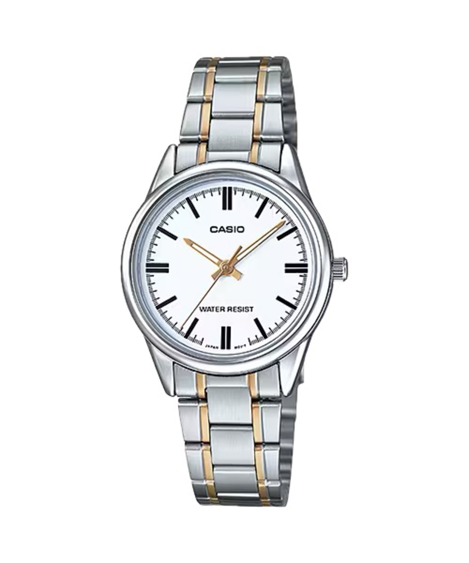 Casio WomenÕs White Dial Two-Tone Stainless Steel Bracelet Watch - LTP-V005SG-7AUDF