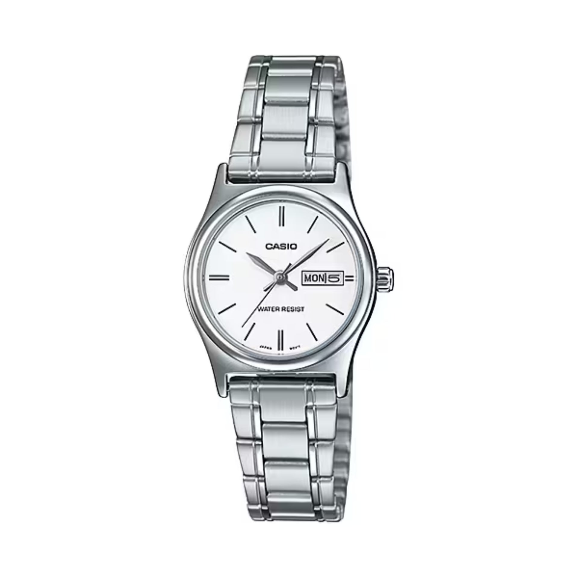 Casio Women's Stainless Steel White Dial Analog Watch - LTP-V006D-7B2UDF-NOBX-EW