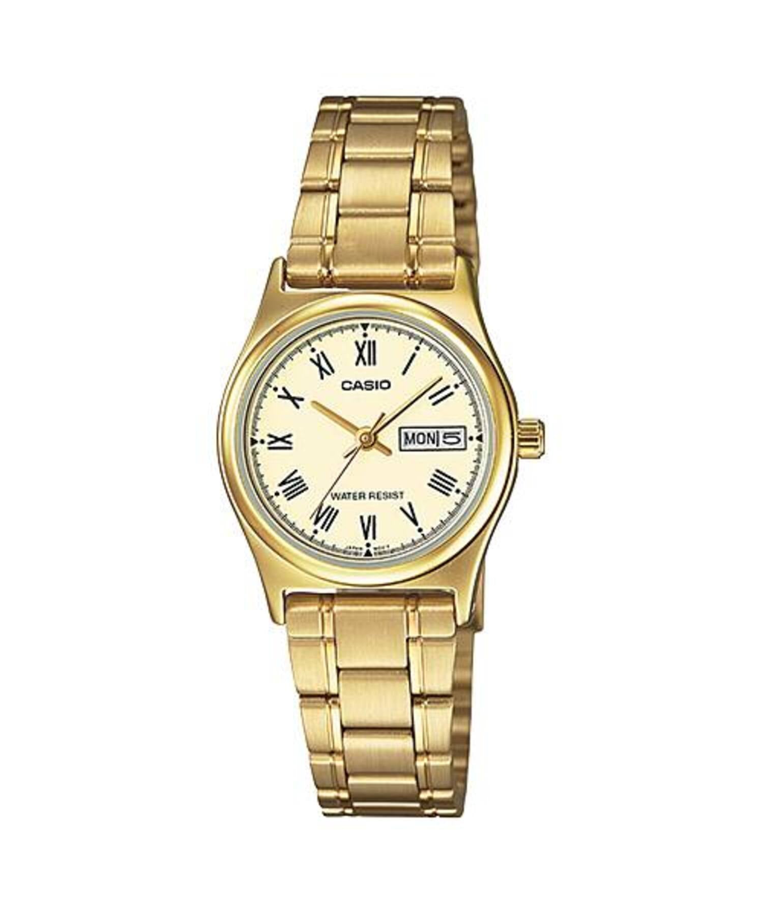 Casio WomenÕs Gold Stainless Steel Watch with Champagne Dial - LTP-V006G-9BUDF