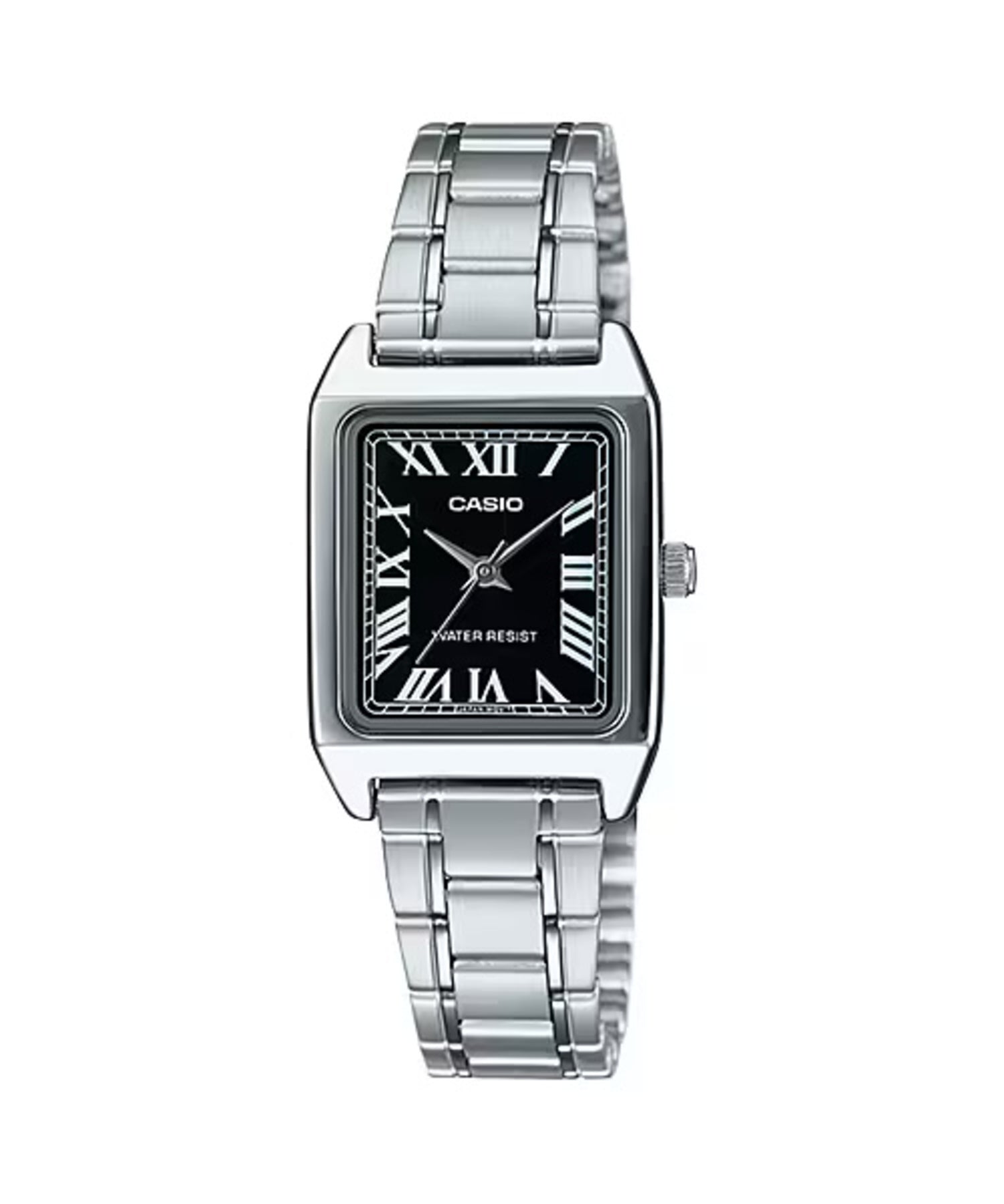 Casio WomenÕs Silver Watch with Black Roman Dial - LTP-V007D-1BUDF