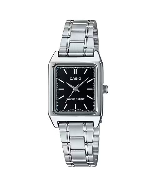 Casio WomenÕs Silver Watch with Black Dial - LTP-V007D-1EUDF