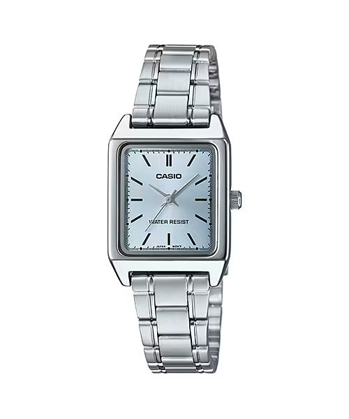 Casio WomenÕs Silver Digital Watch with Light Blue Dial - LTP-V007D-2EUDF