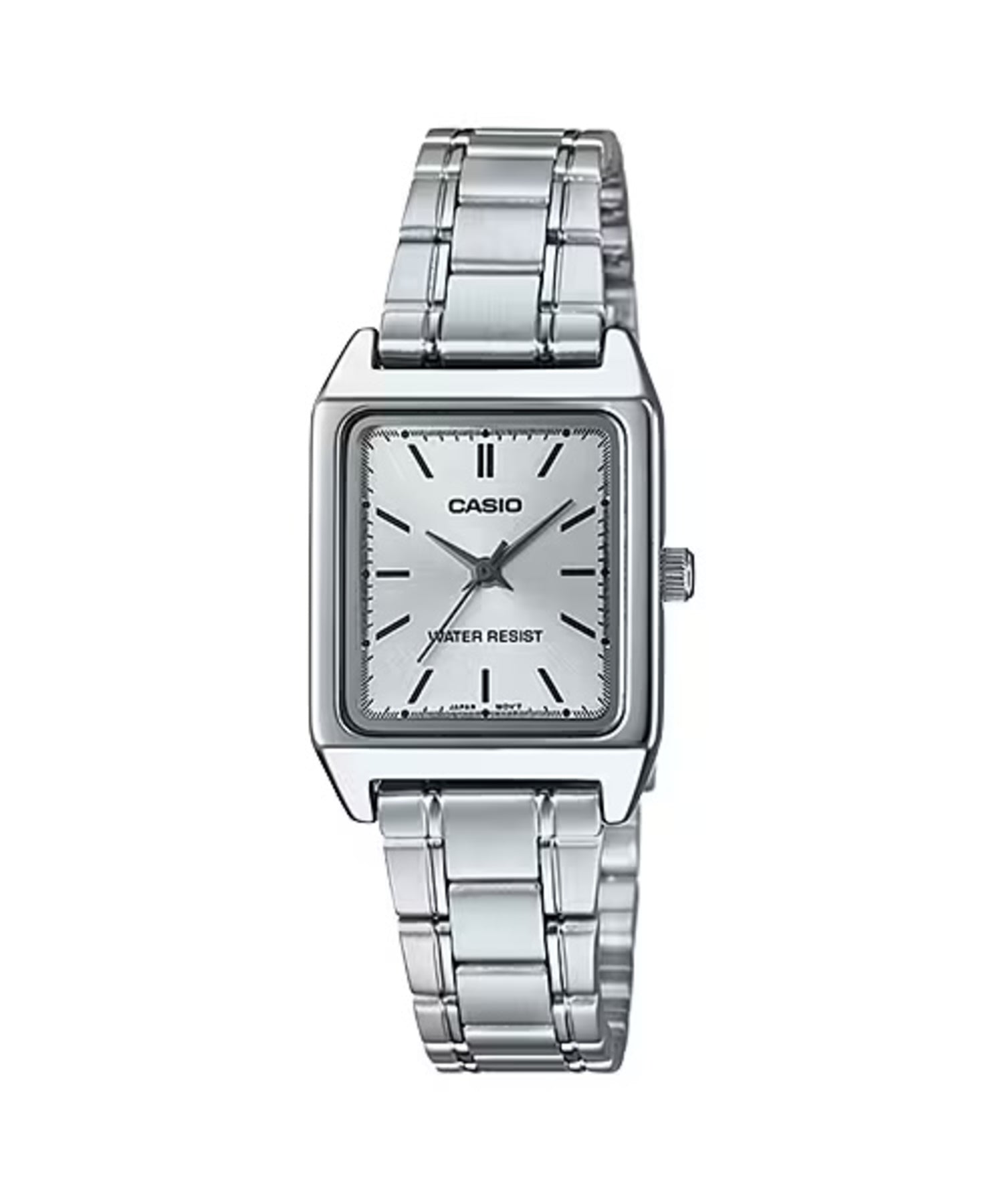Casio WomenÕs Silver Dial Stainless Steel Rectangular Watch - LTP-V007D-7EUDF