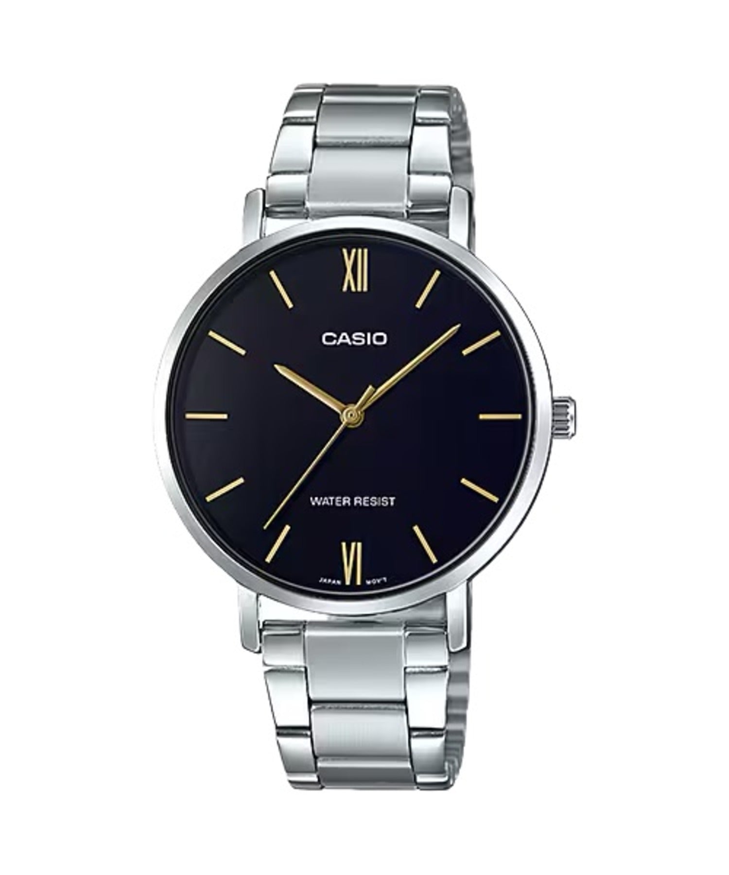 Casio WomenÕs Black Dial Stainless Steel Bracelet Watch - LTP-VT01D-1BUDF