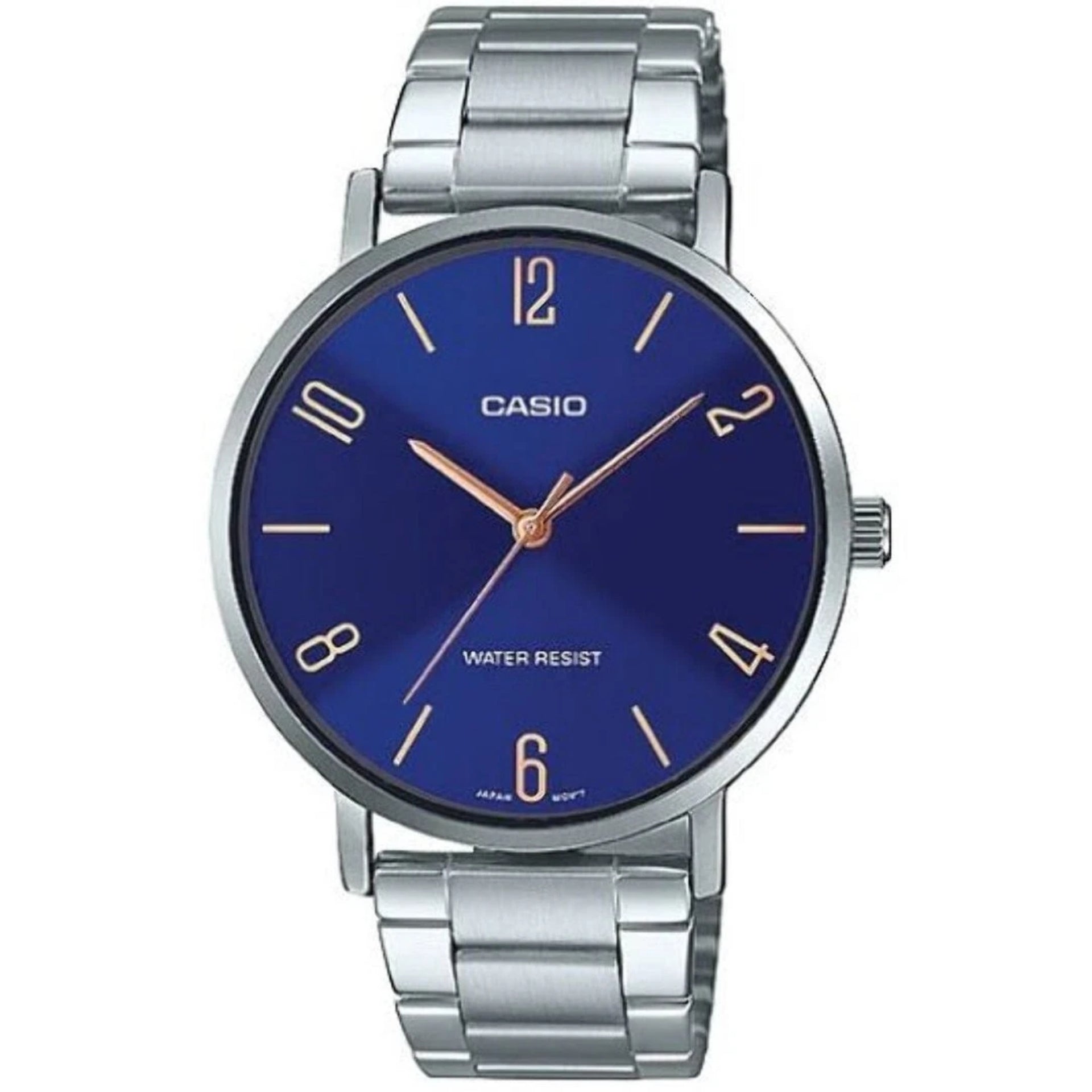 Casio Women’s Blue Dial Stainless Steel Analog Watch - LTP-VT01D-2B2UDF